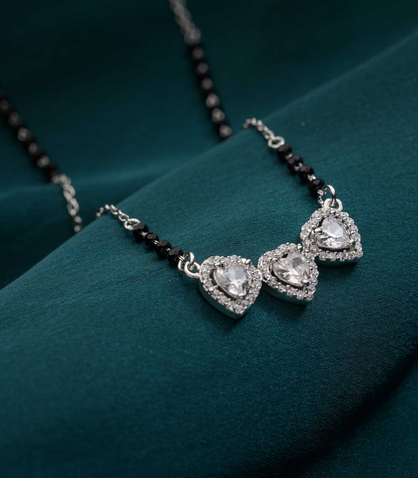 Three Heart Mangalsutra (Silver)
