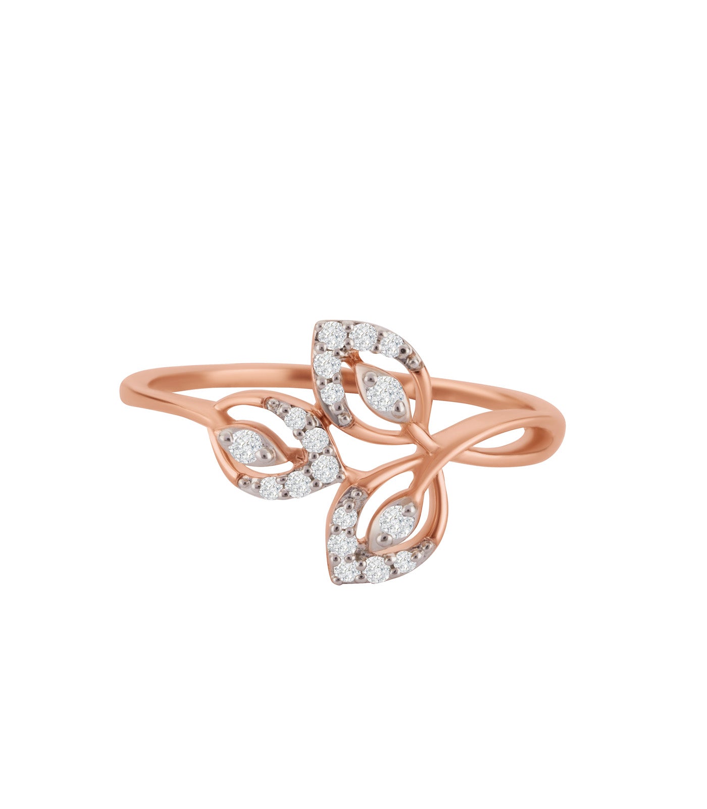 Diamond Leafy Luminescence Ring