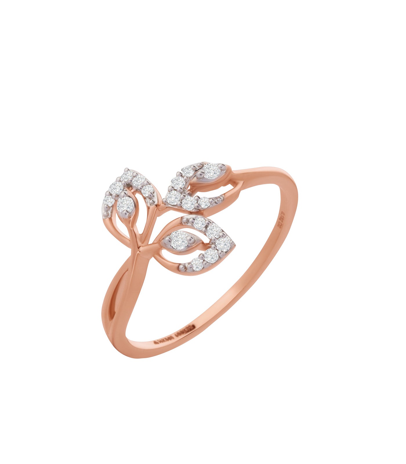 Diamond Leafy Luminescence Ring