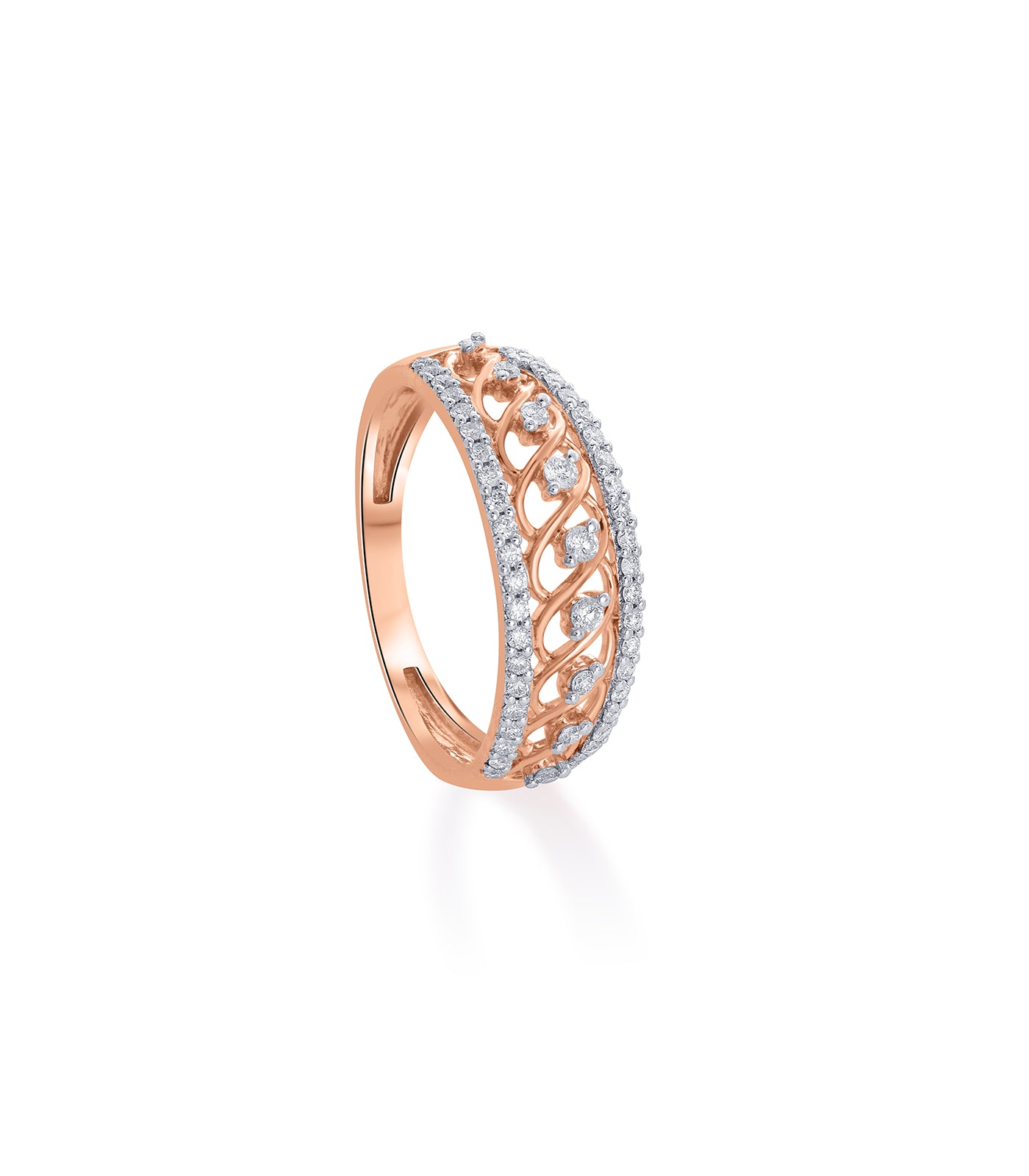 Diamond Chain Of Orbs Ring