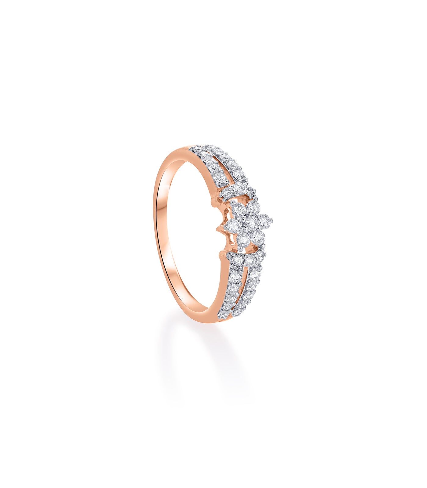 Diamond Floral Stream Ring