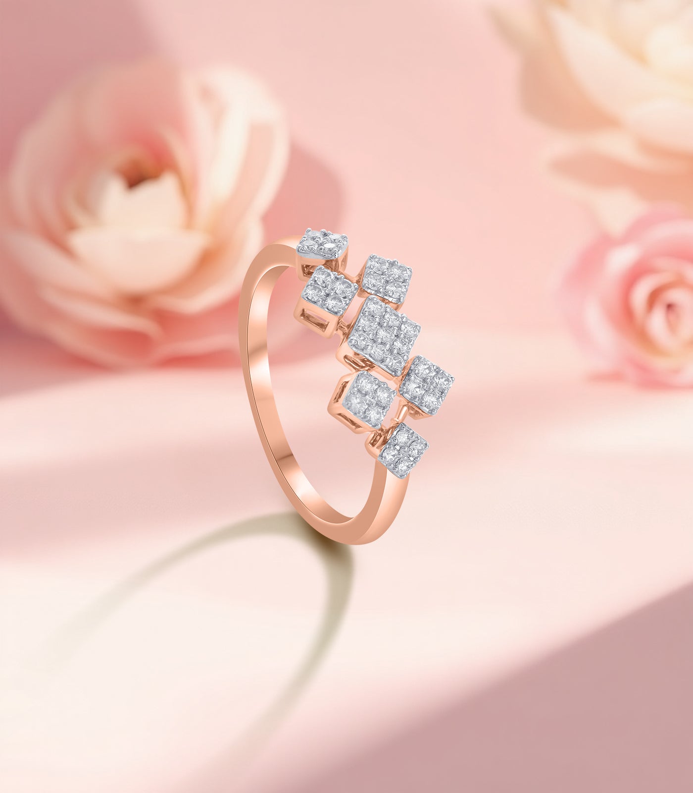 Diamond Square Maze Ring