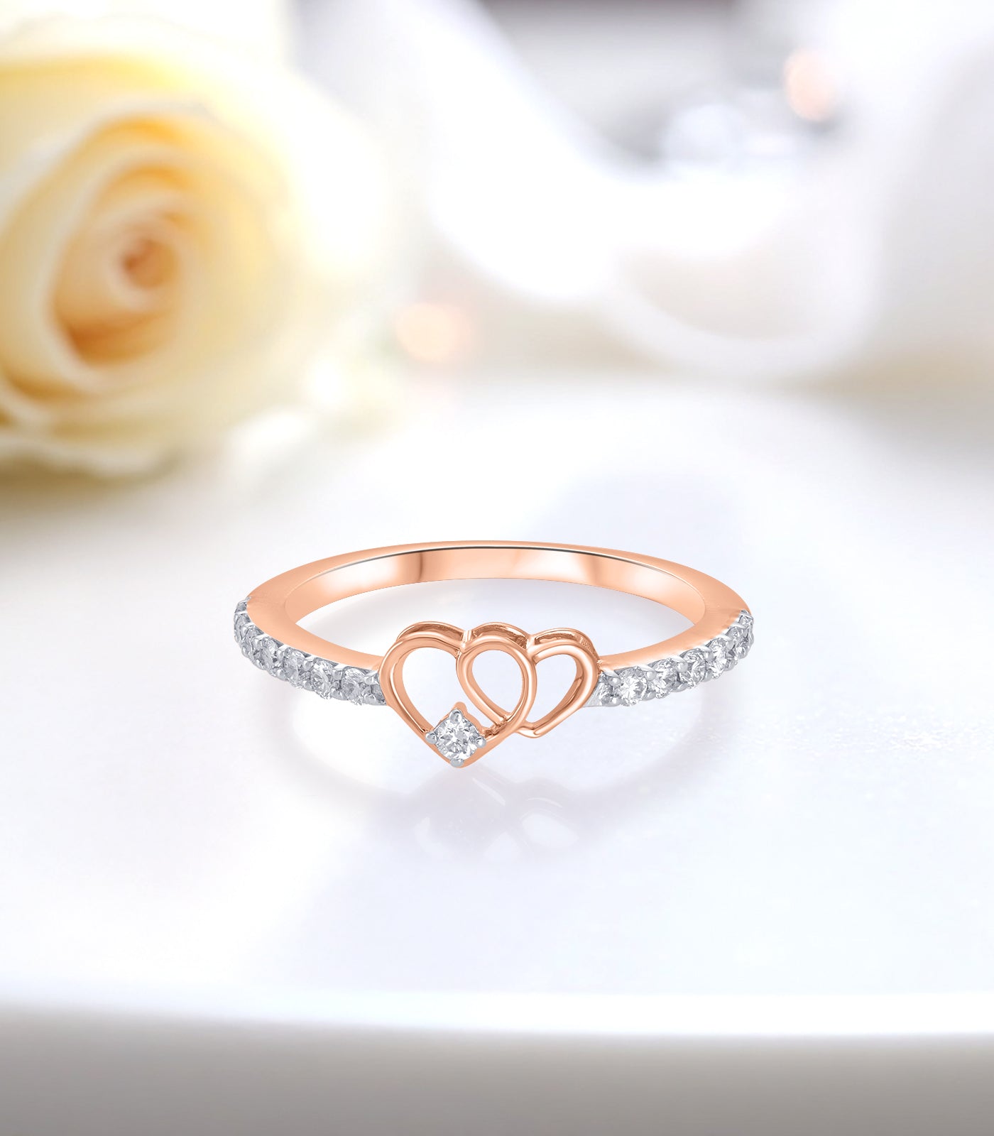 Diamond Dual Heart Ring