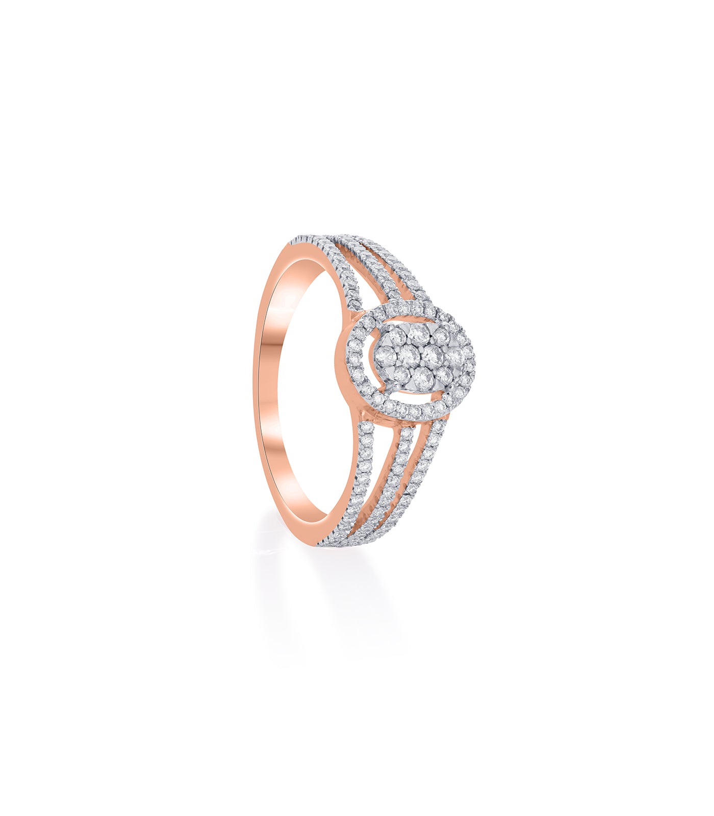 Diamond Shiny Oval Ring