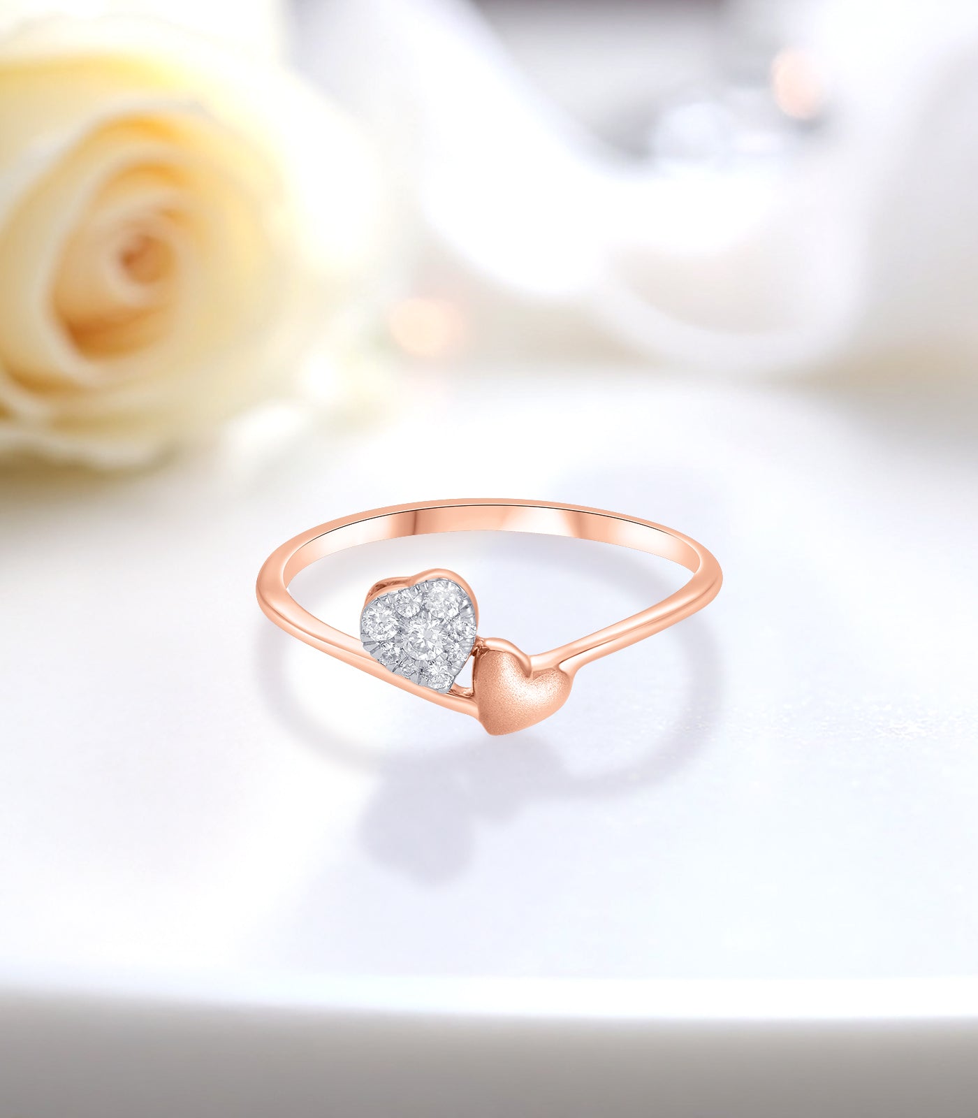Diamond Dual Heart Ring