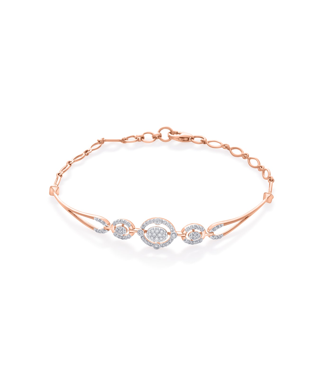 Diamond Stone Arc Bracelet