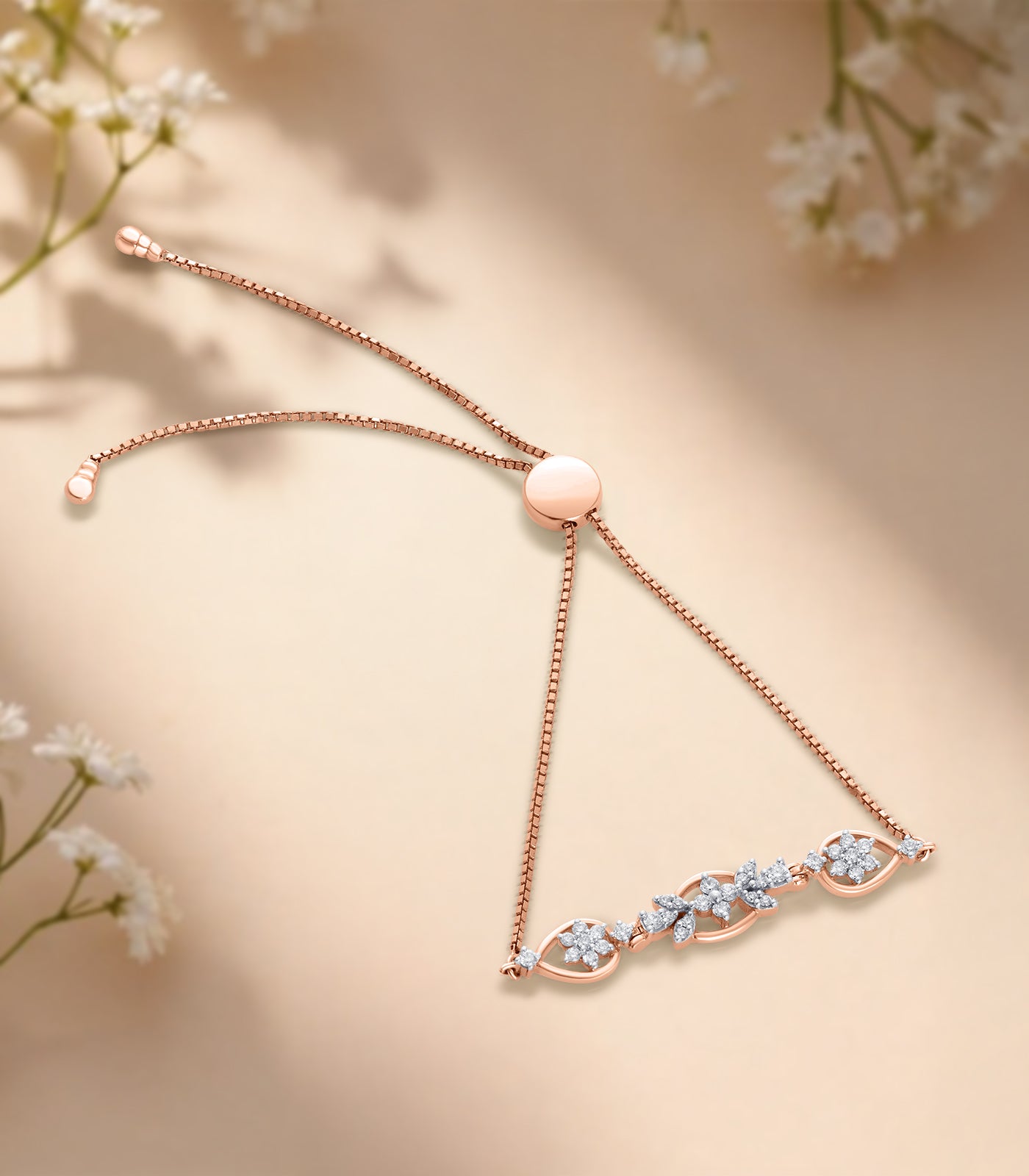 Diamond Petal & Star Bracelet