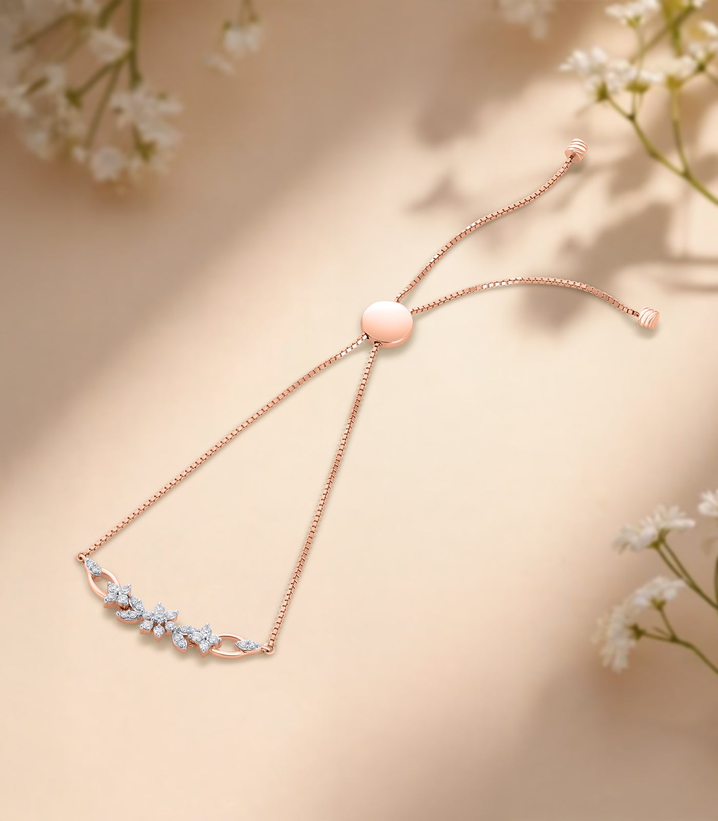 Diamond Floral Stream Bracelet