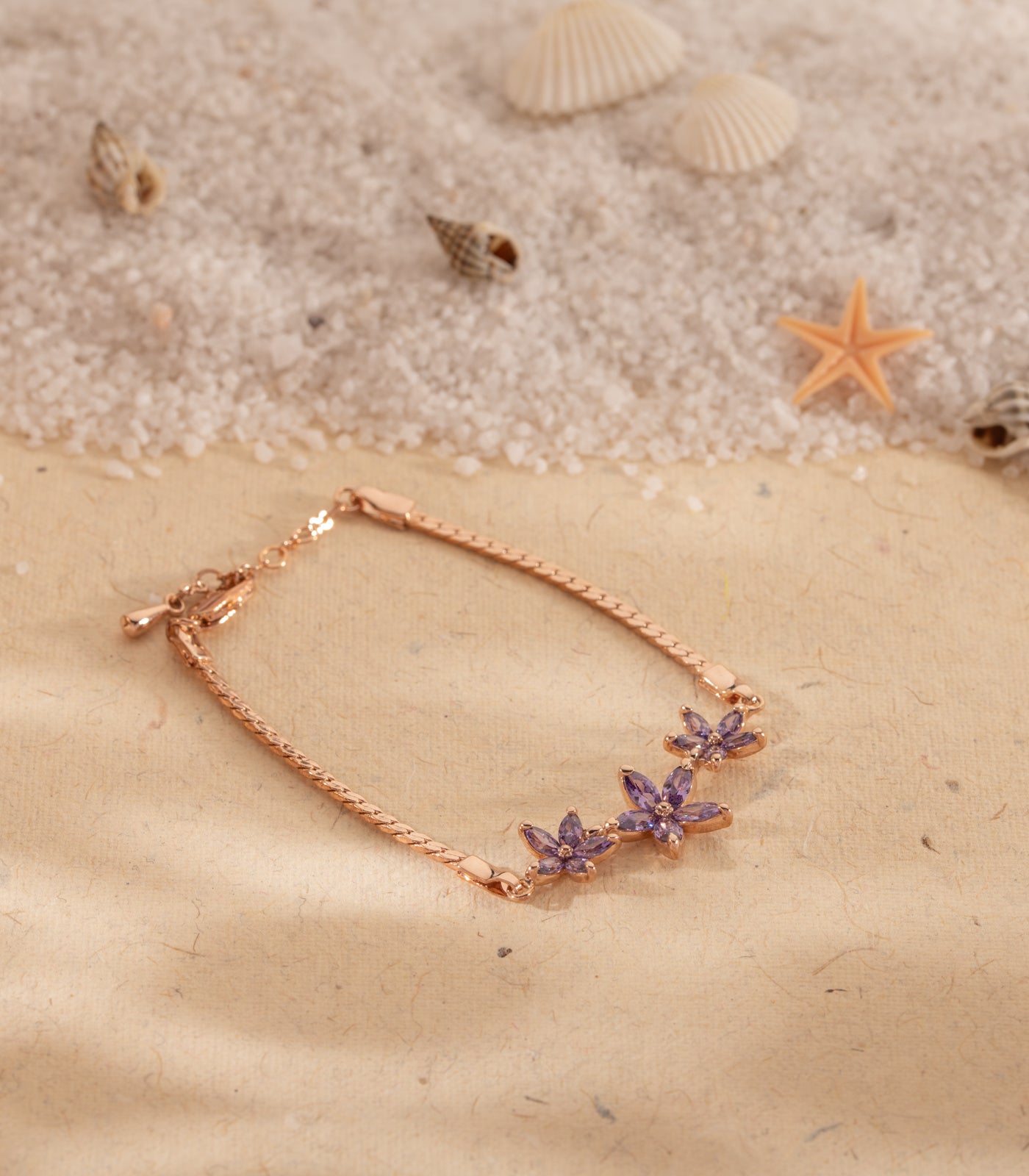 Blooming Flower Bracelet (Brass)