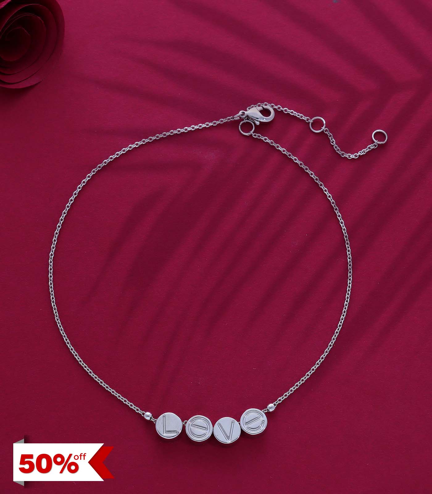 Multipurpose Silver Color Anklet (Brass)