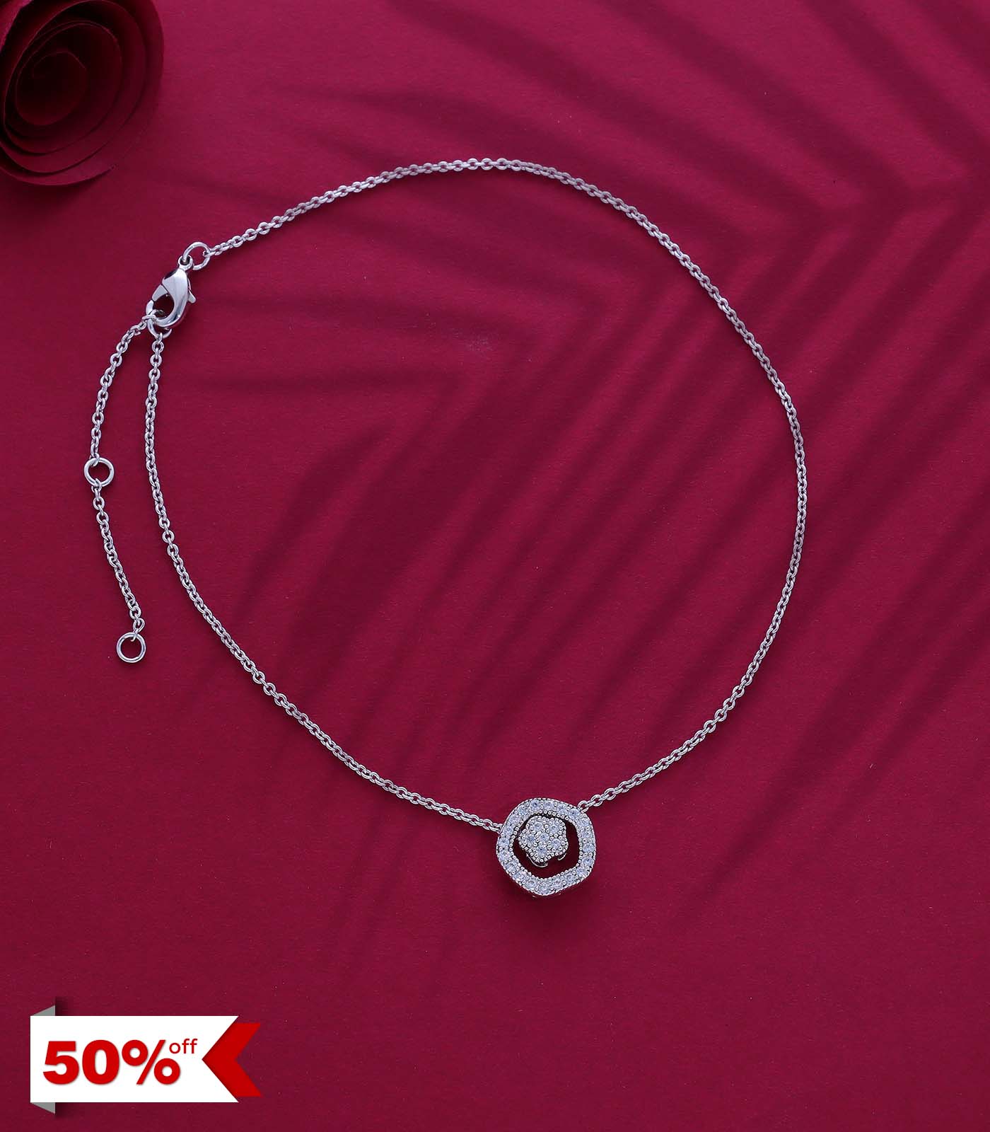 Multipurpose Silver Color Anklet (Brass)