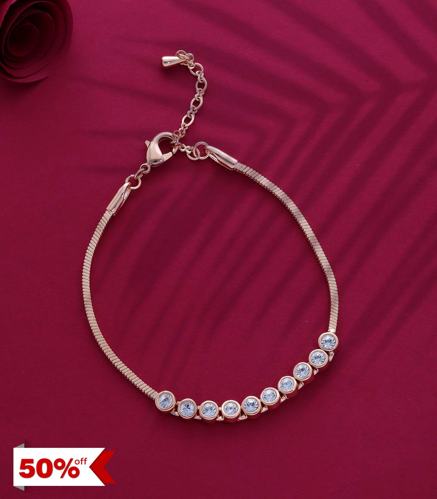 Elite Enlightened Crystals Anklet(Brass)