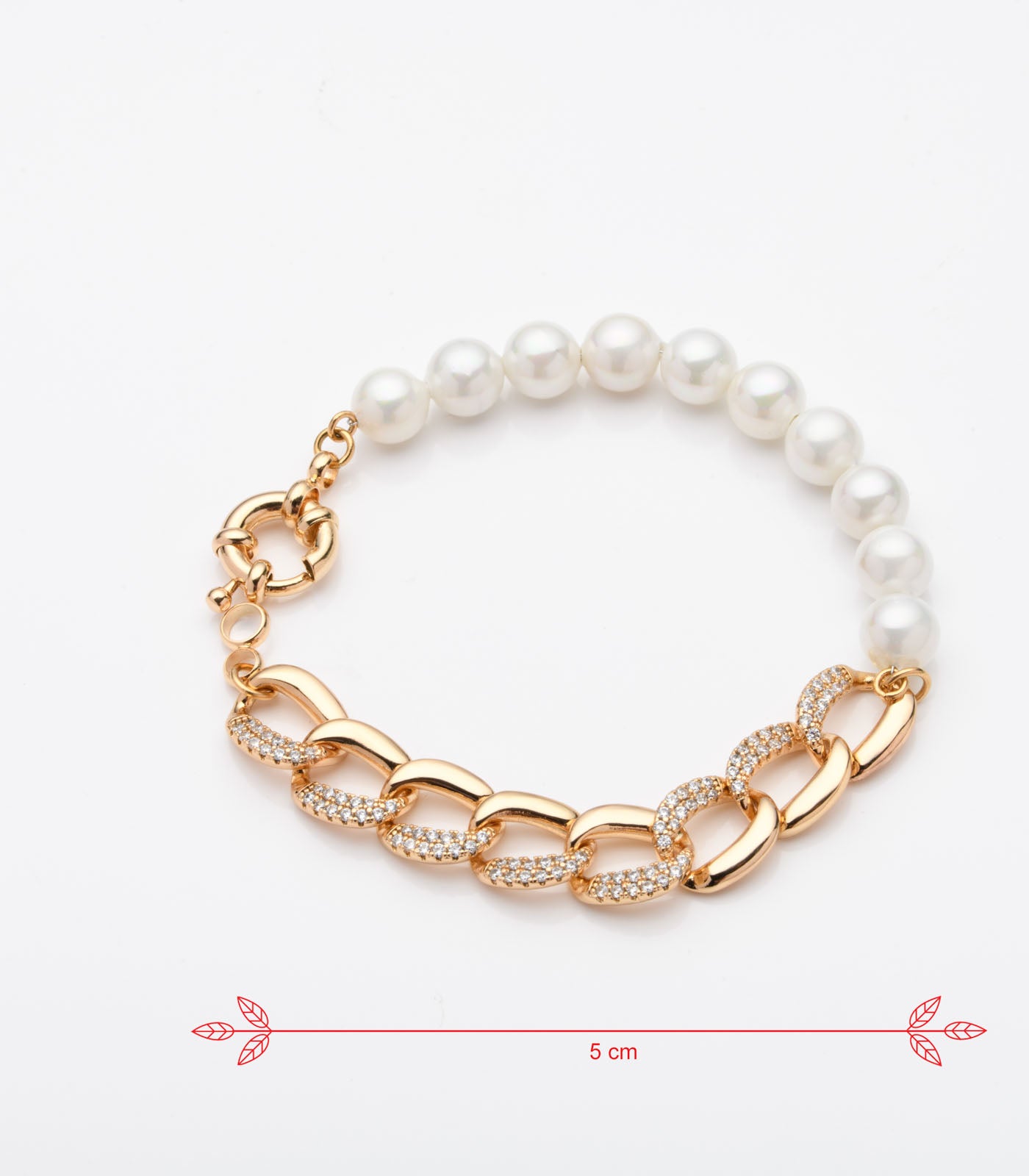 Pearl Chain Bracelet (Brass)