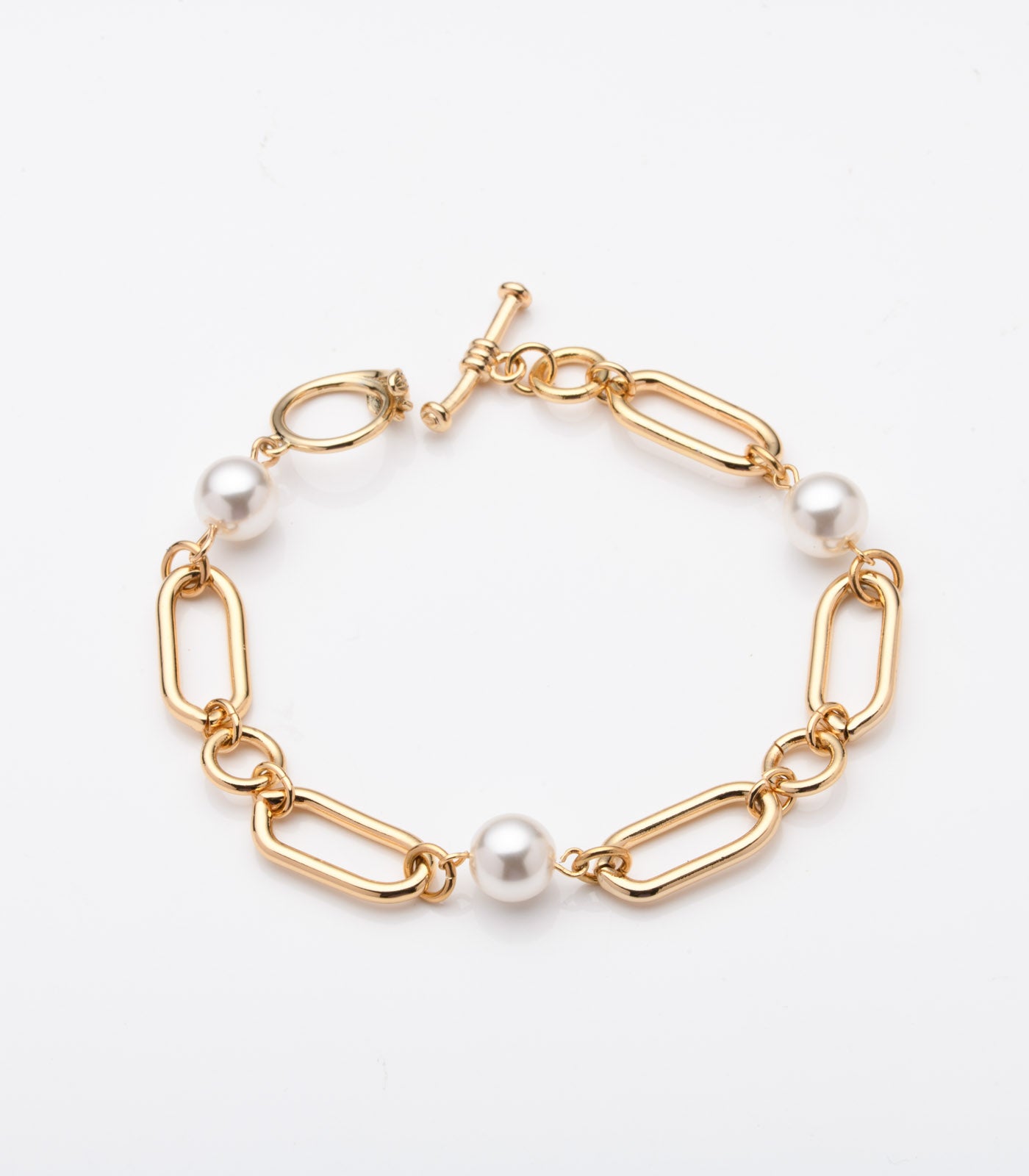 Pearl Chain Bracelet (Brass)