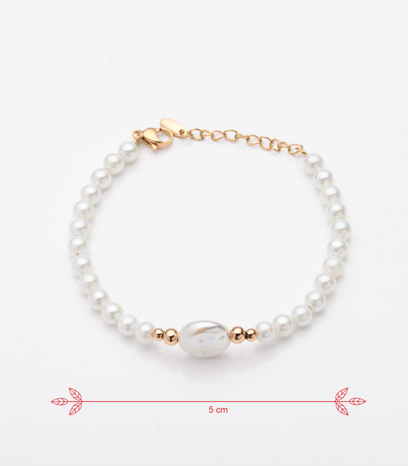 Elegant Pearl Bracelet (Brass)