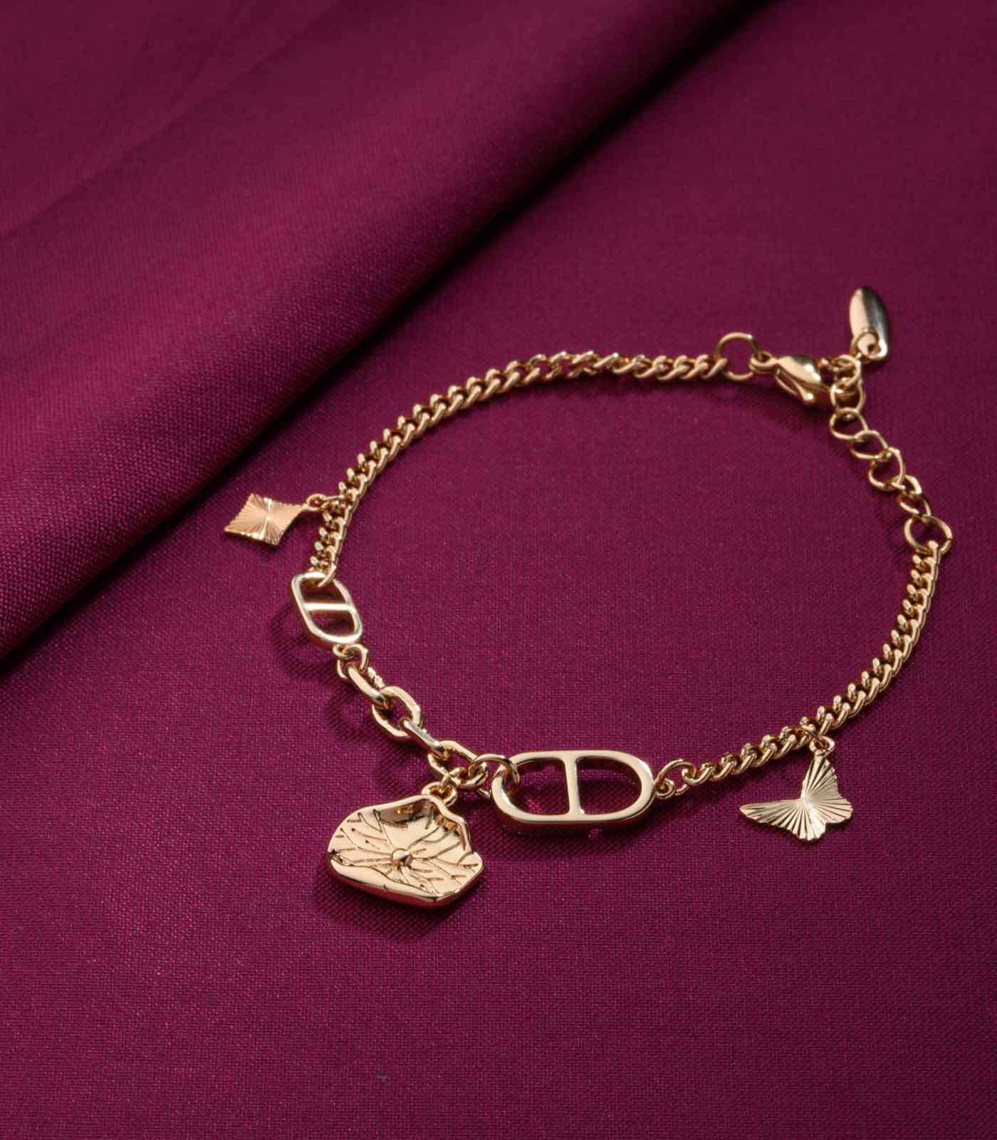 Everyday Butterfly Charm Bracelet (Brass)