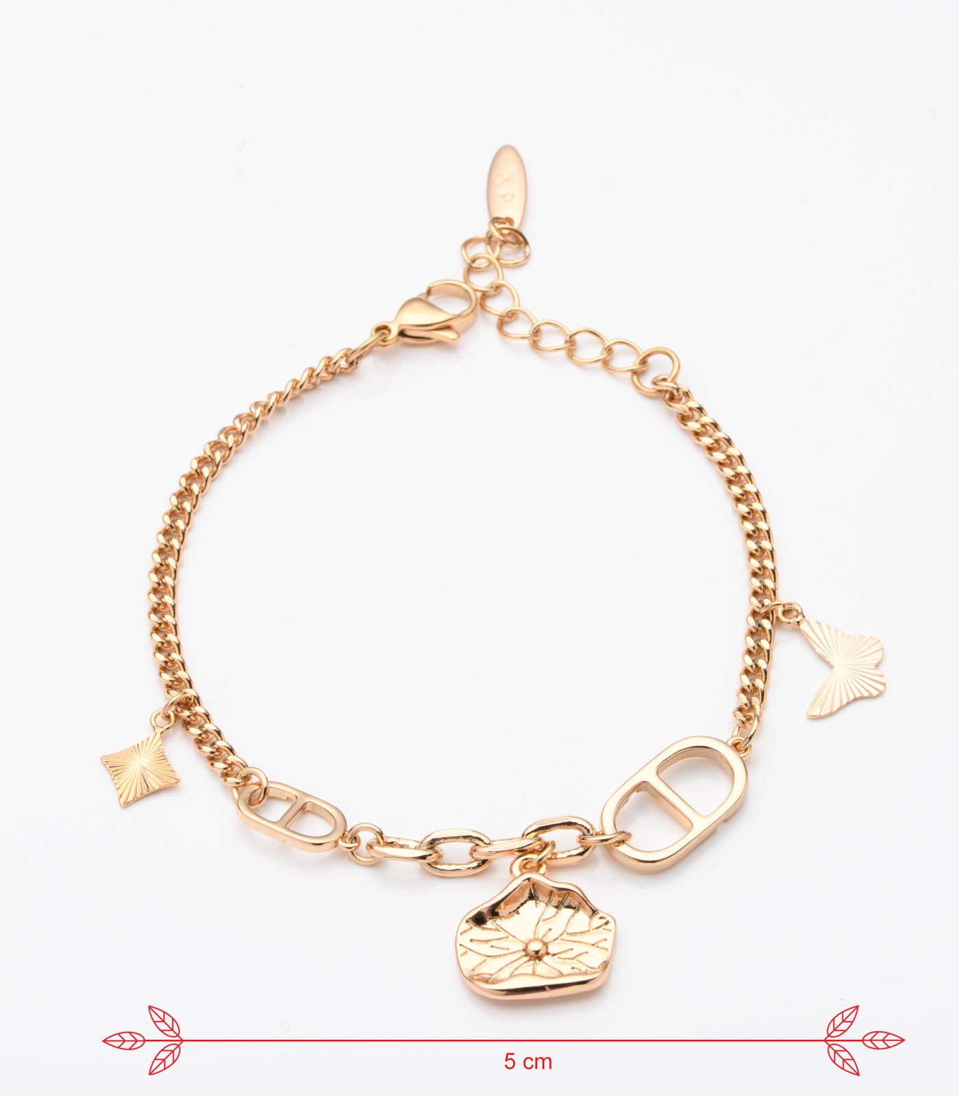 Everyday Butterfly Charm Bracelet (Brass)