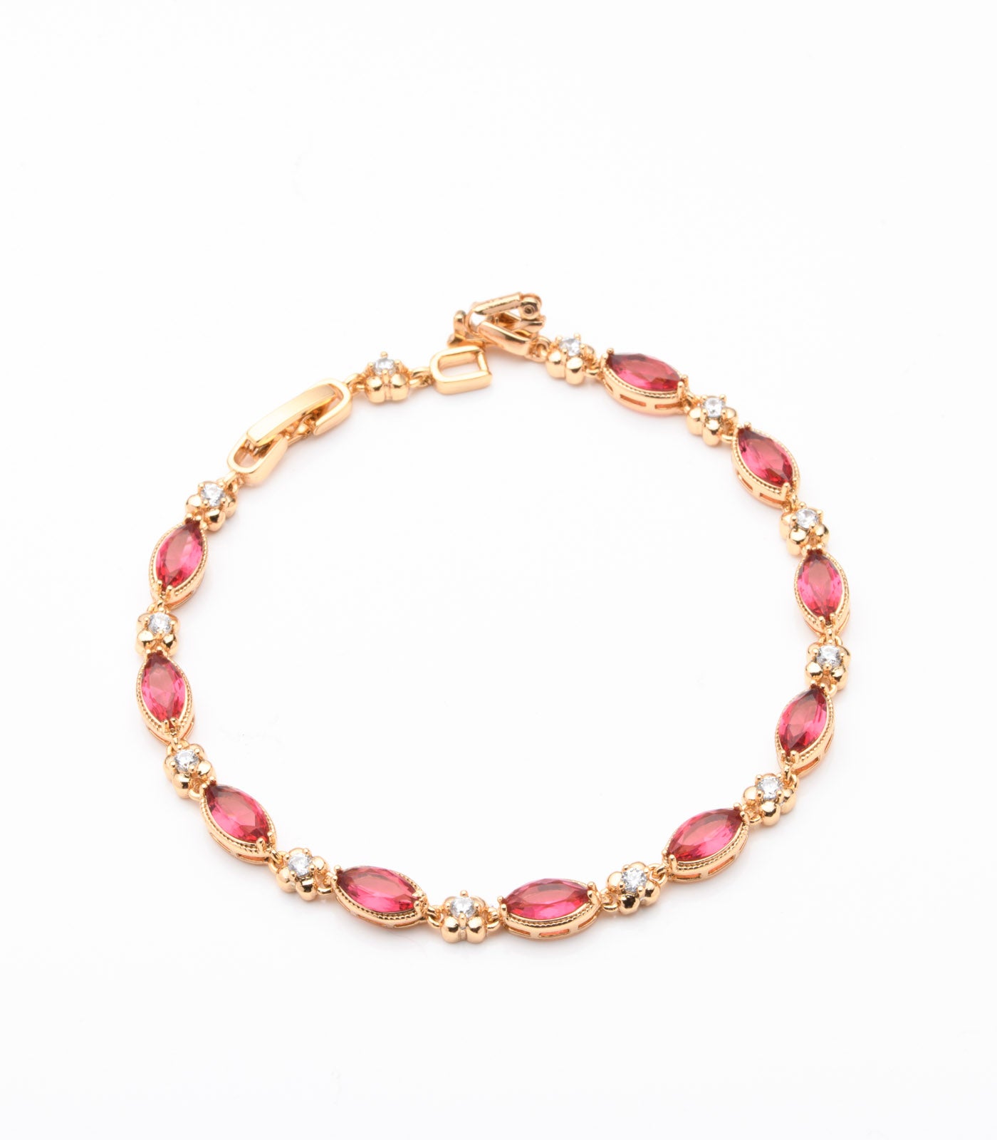 Pink Stone Bracelet (Brass)