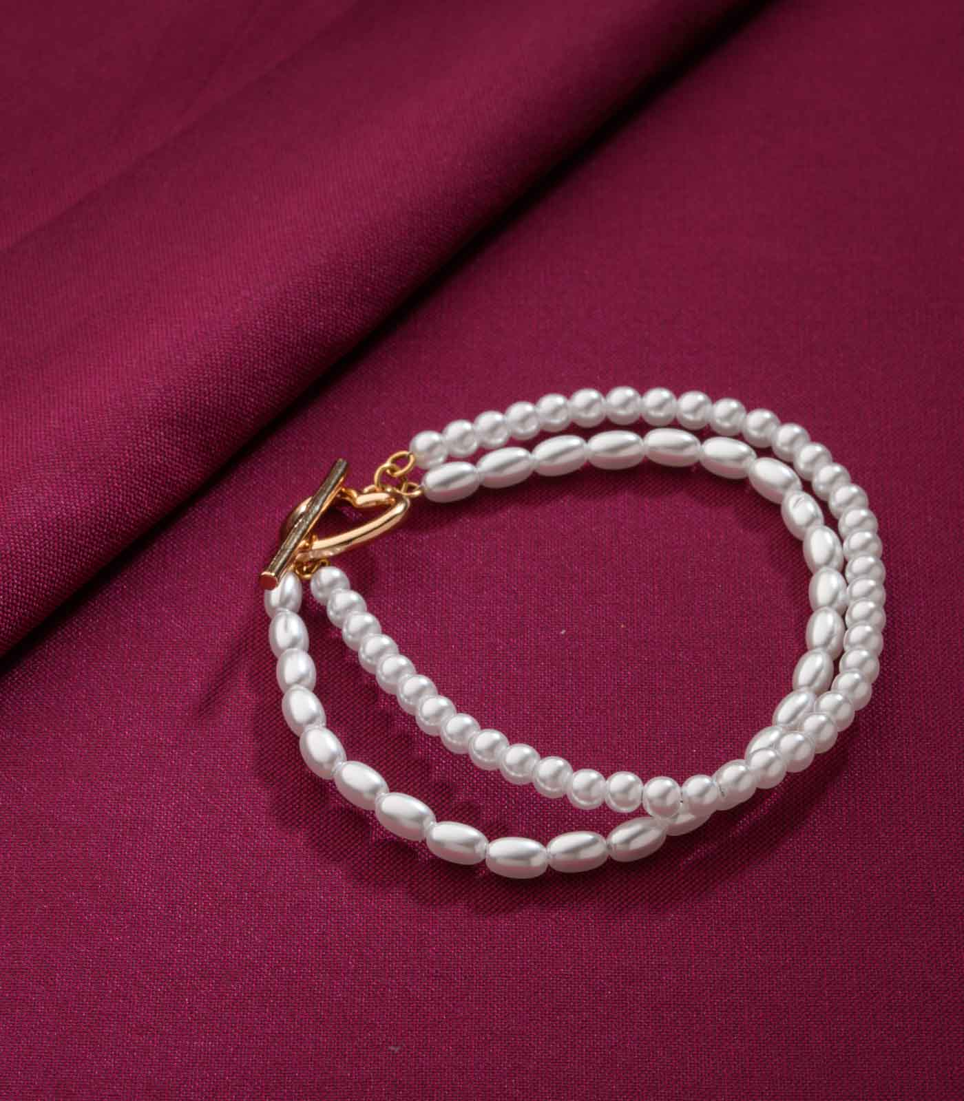 Cute Pearl Bracelet (Brass)