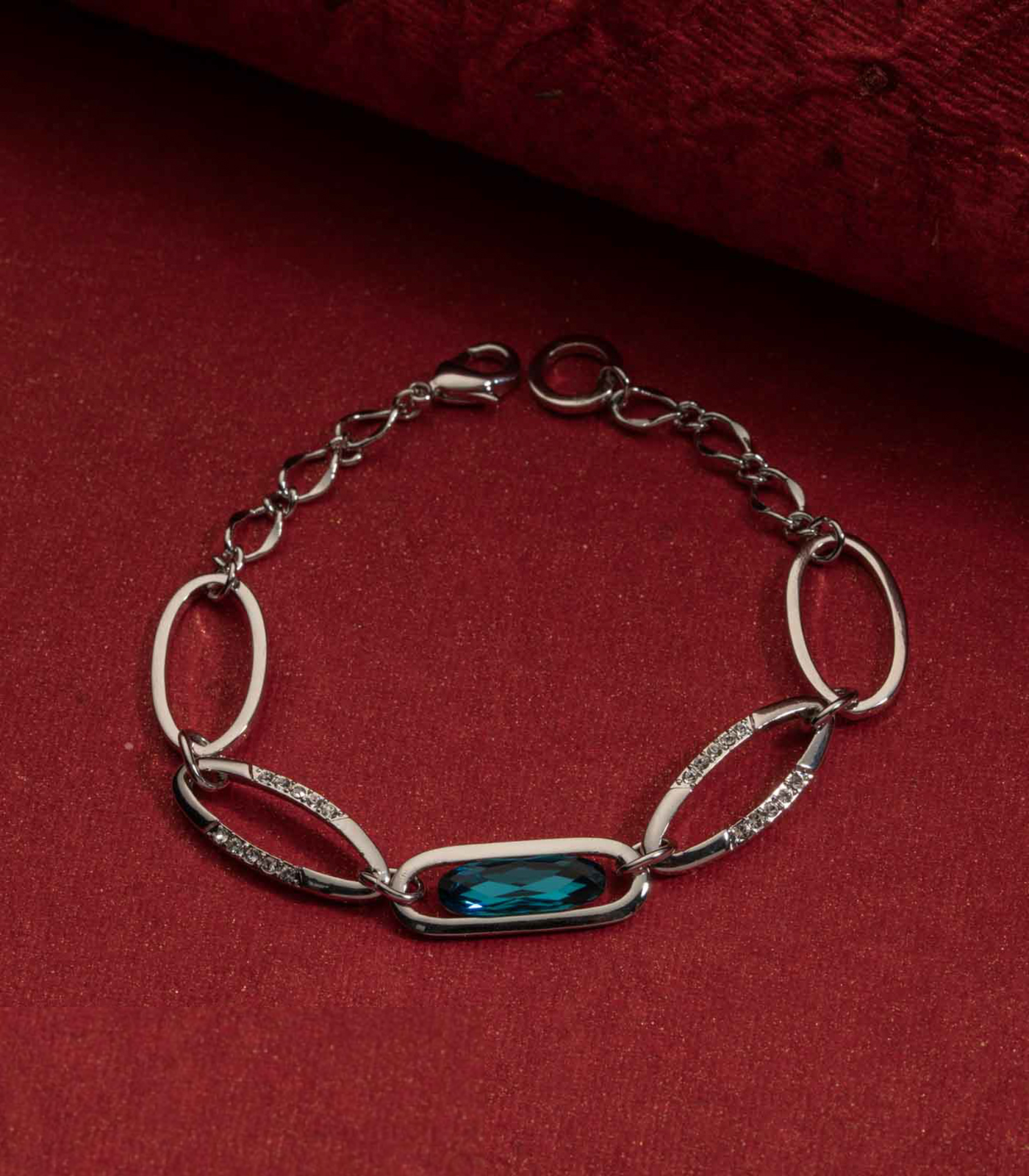 Charming Blue Stone Bracelet (Brass)