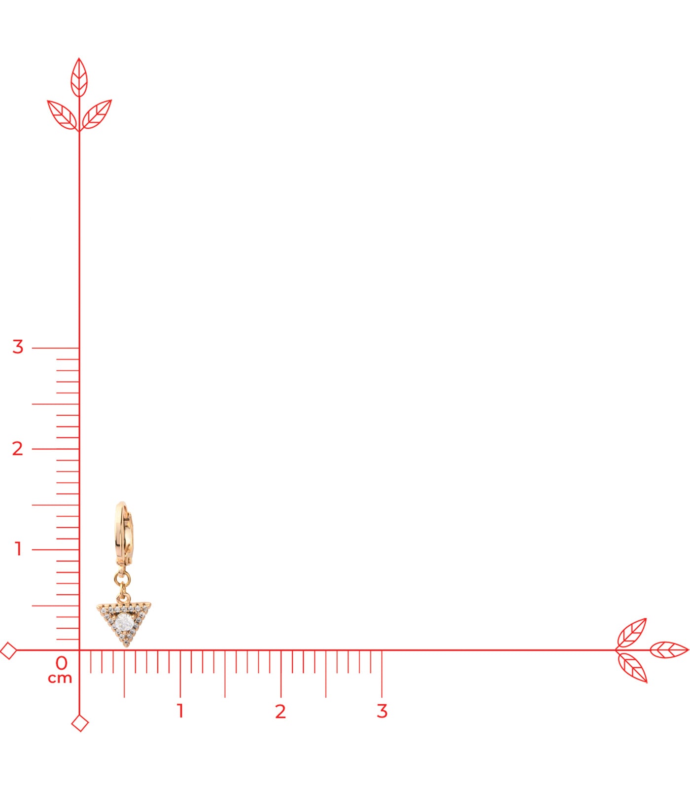 Dangling Triangle Hoops (Brass)