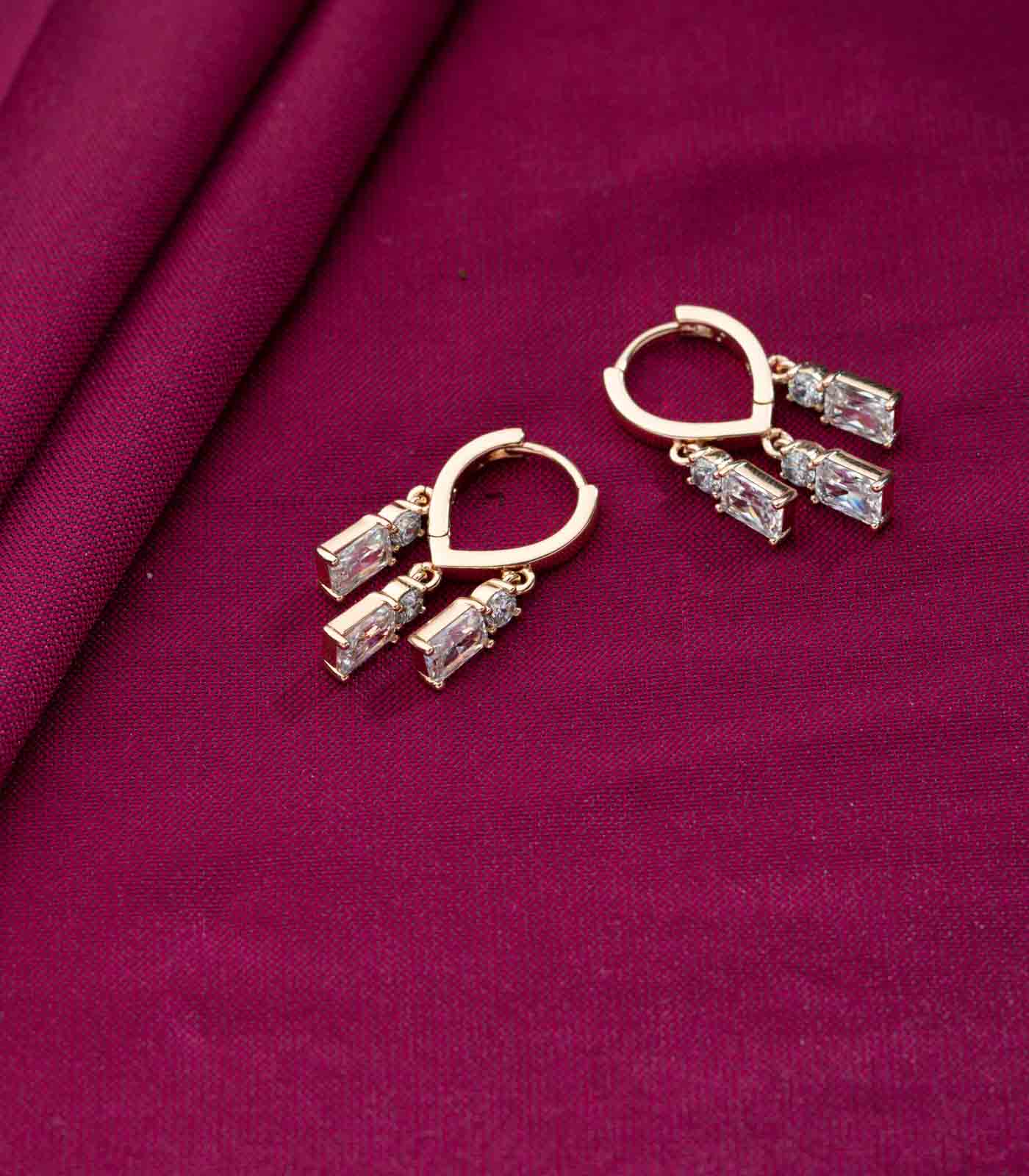 Classic Danglers Hoops (Brass)