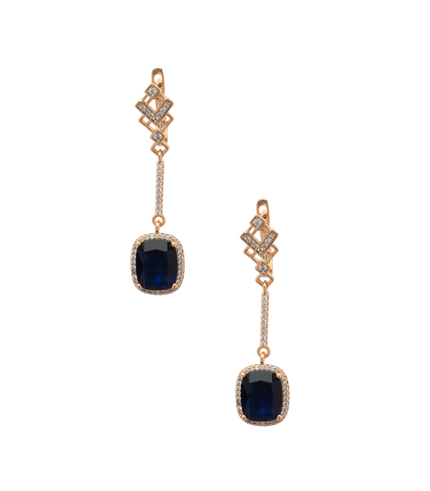 Blue Party Earrings (Brass)