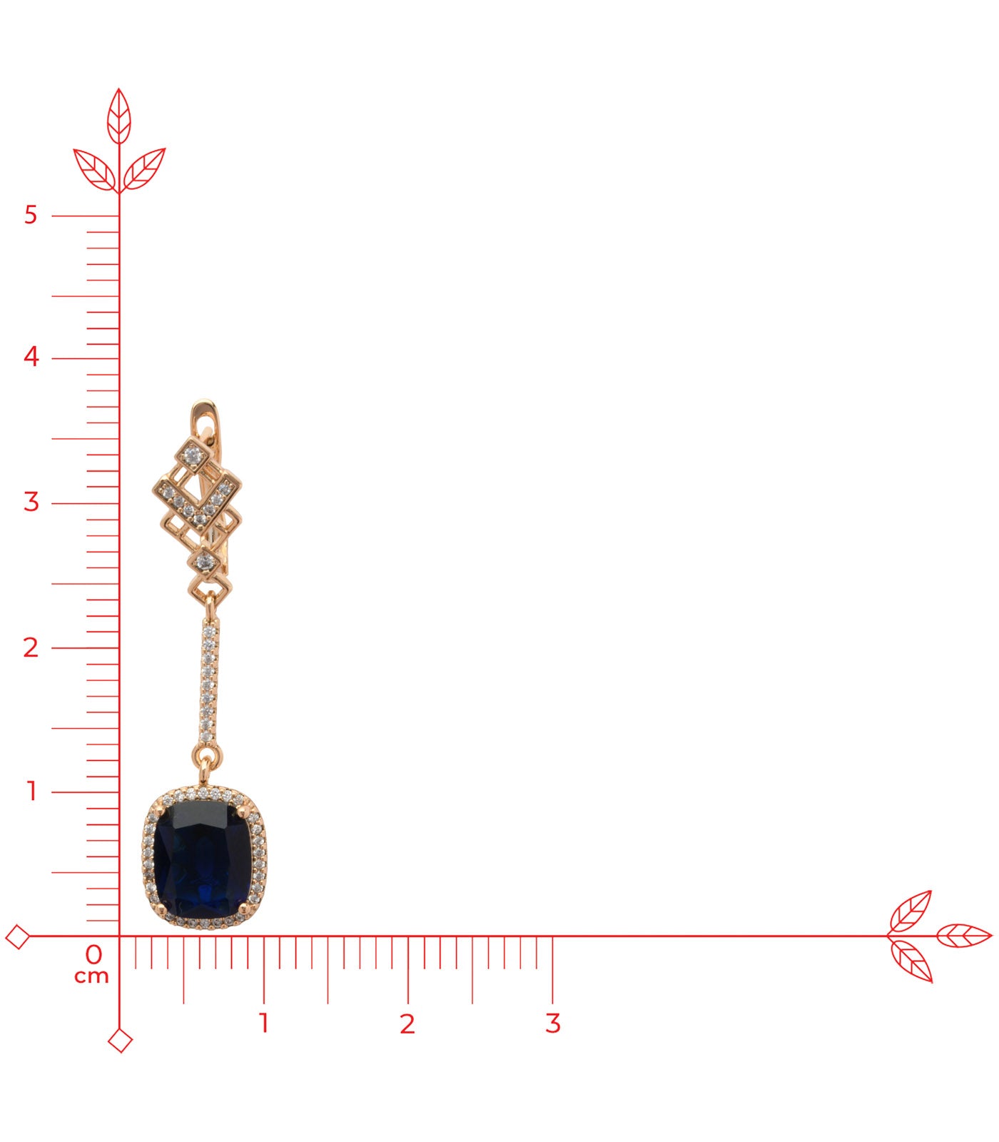 Blue Party Earrings (Brass)