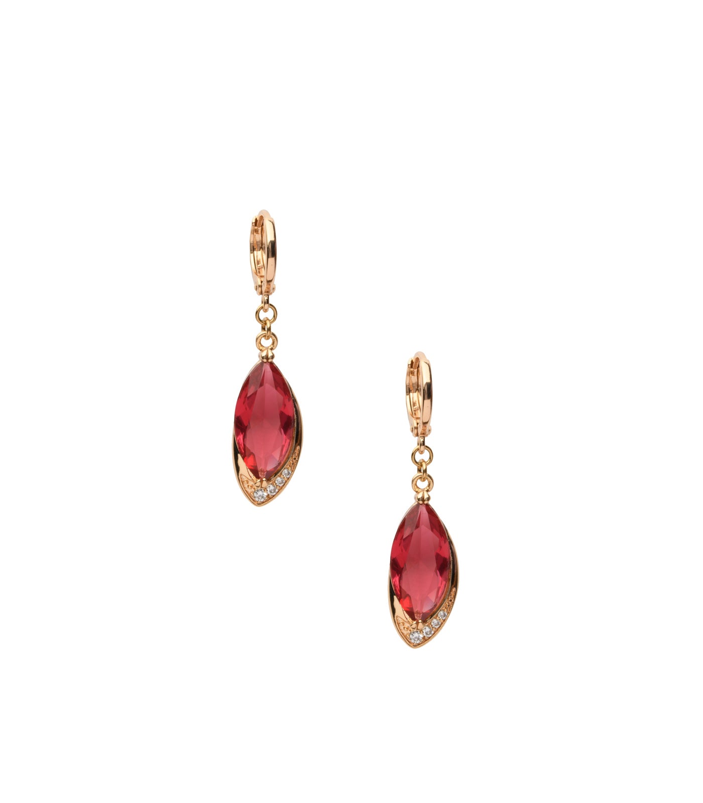 Red Party Earrings (Brass)