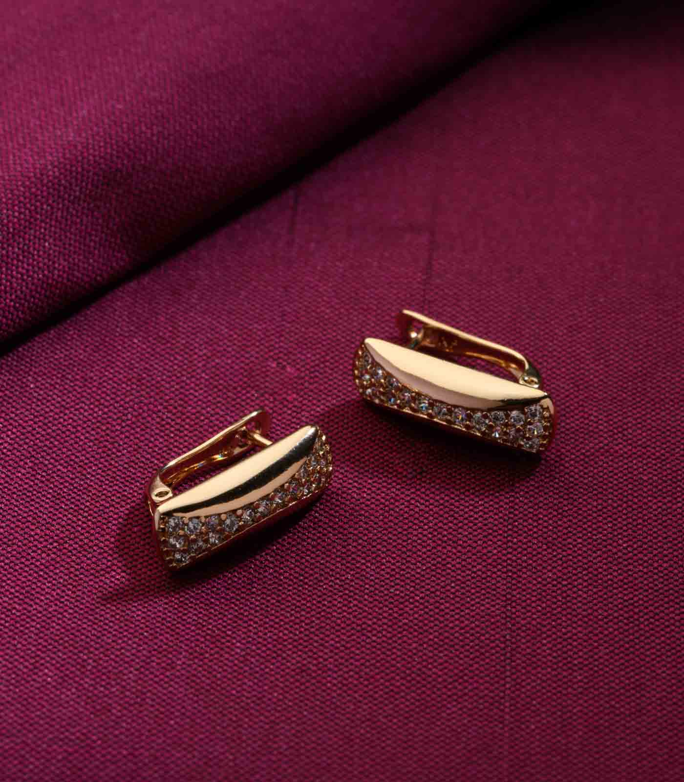 Shining Stand Earrings (Brass)