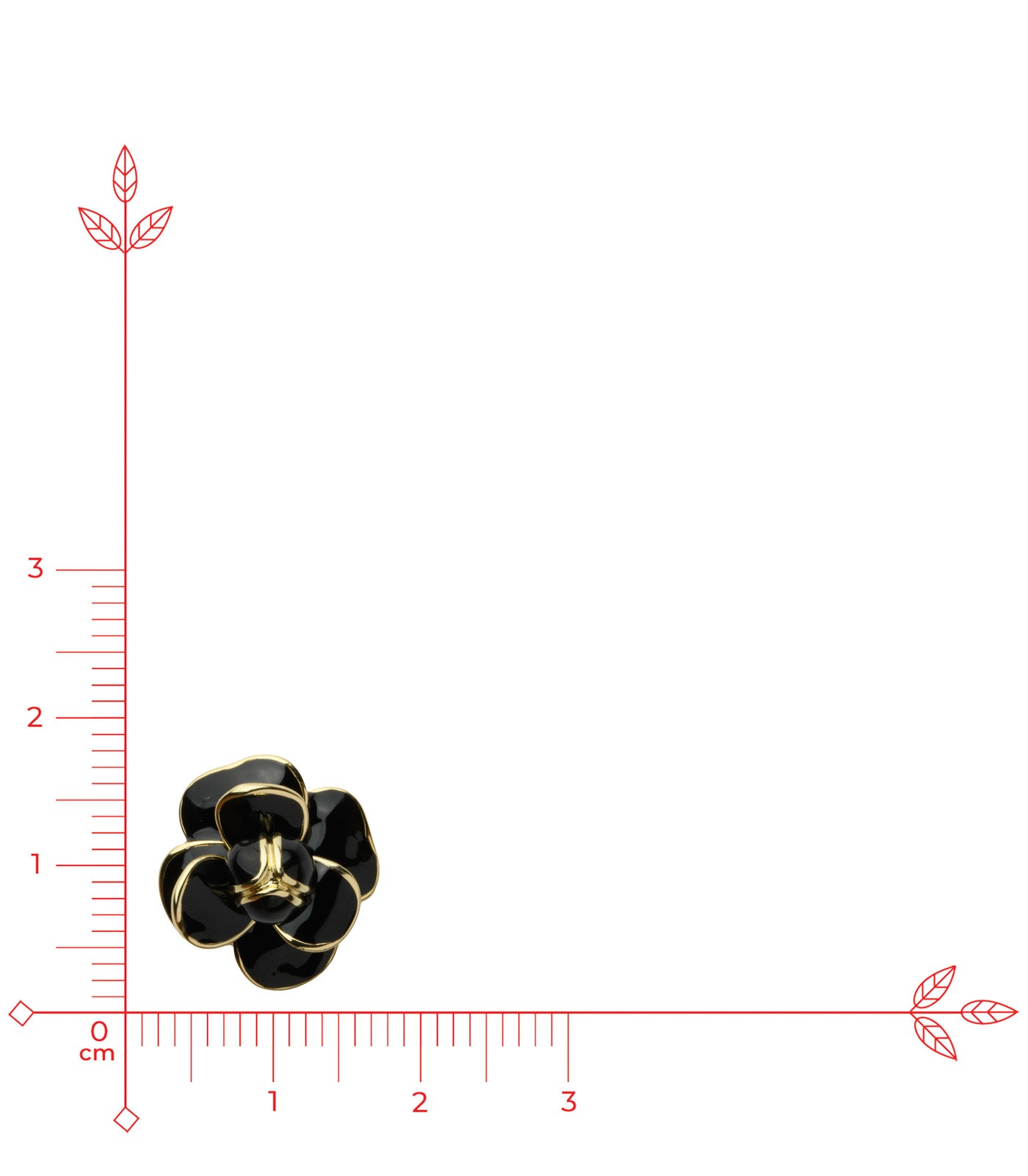 Black Rose Earrings (Brass)
