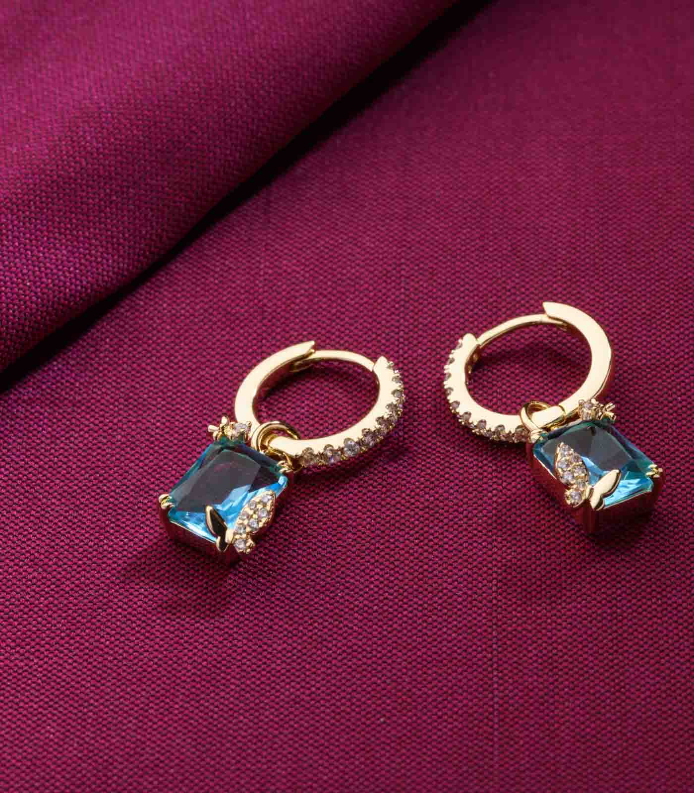 Blue-Fly Earrings (Brass)