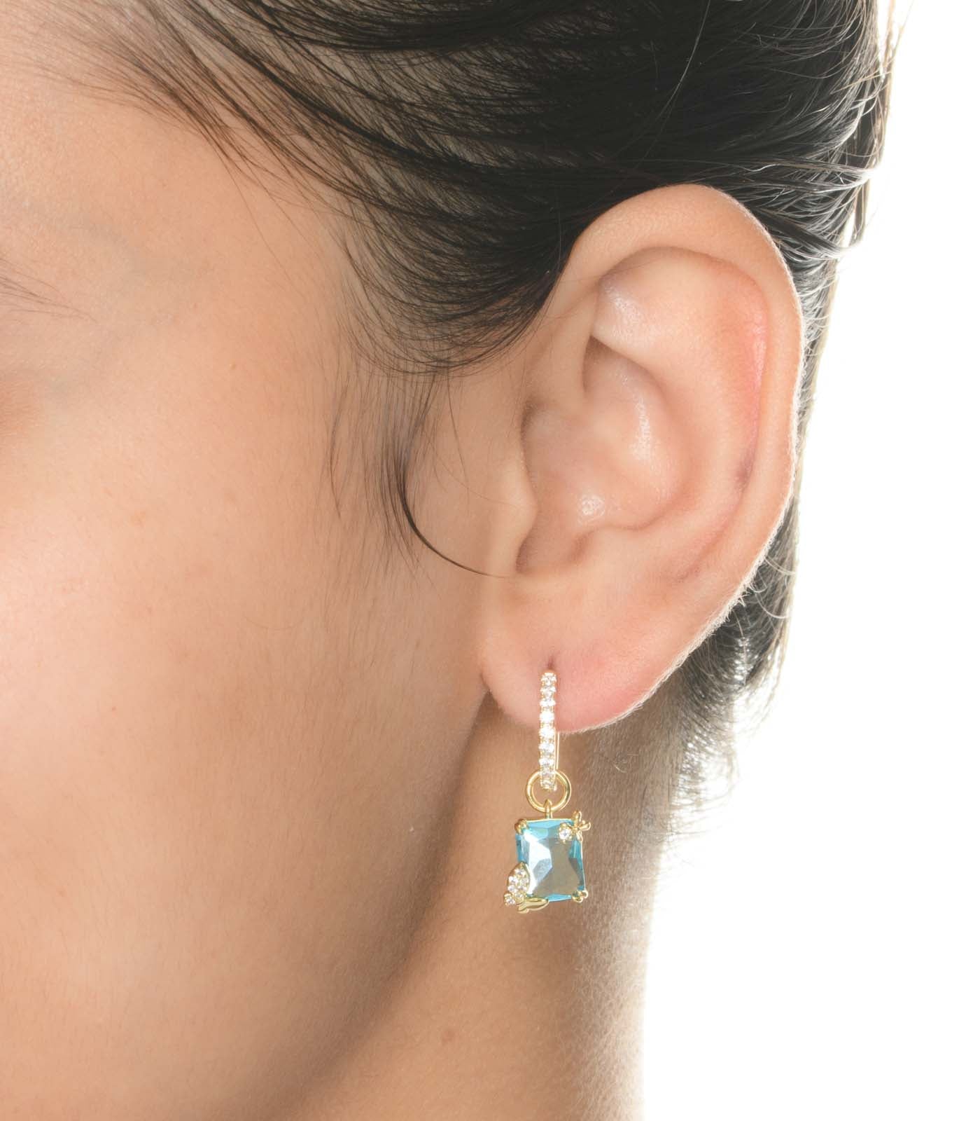 Blue-Fly Earrings (Brass)