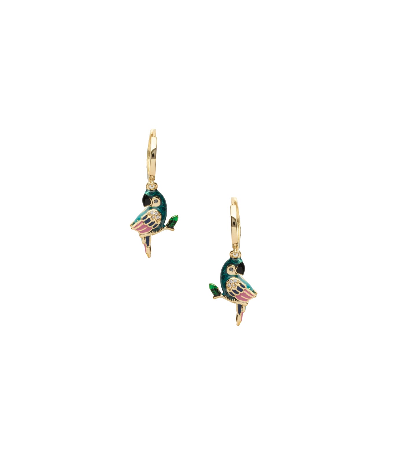 Parrot Earrings (Brass)
