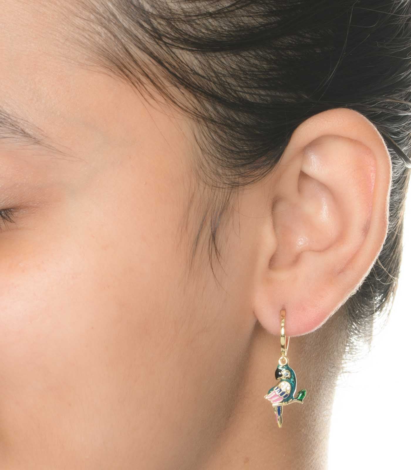 Parrot Earrings (Brass)