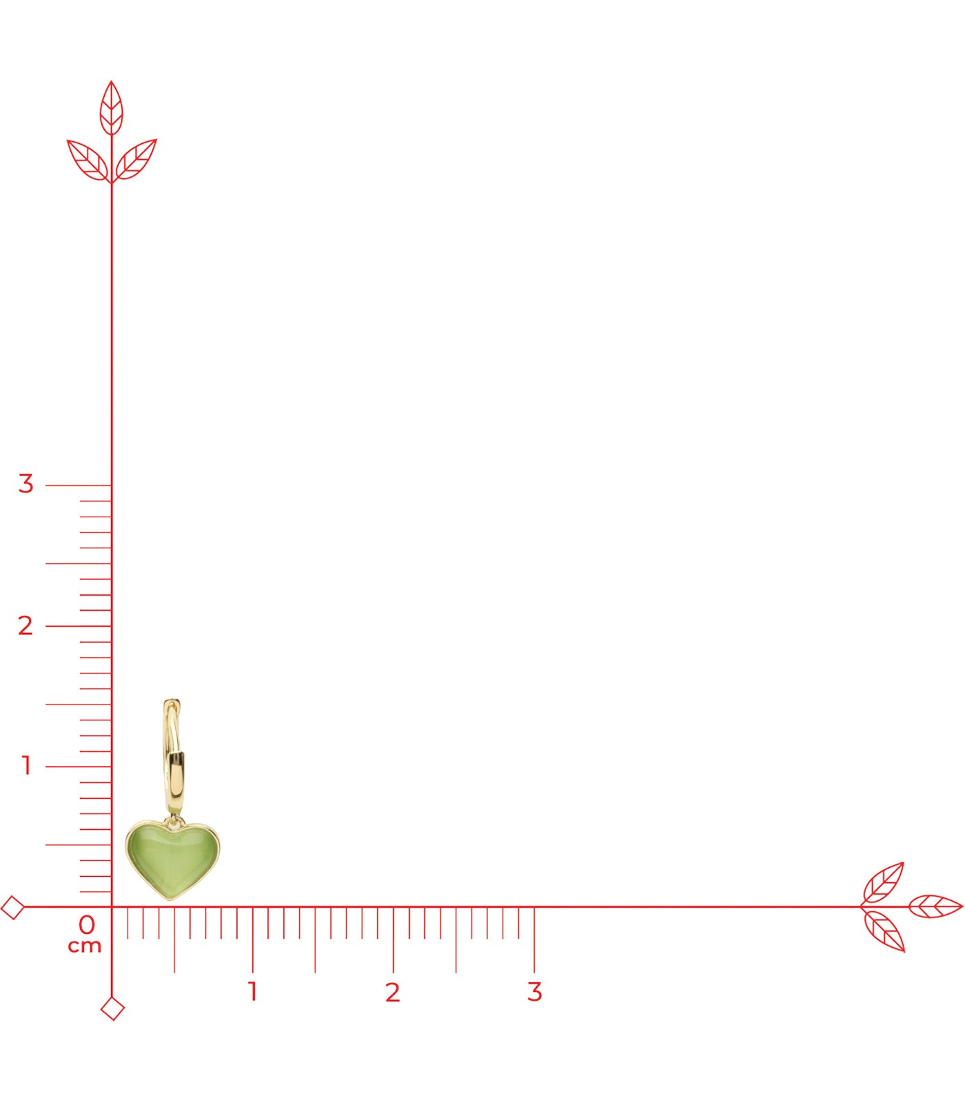 Dangling Green Earrings (Brass)