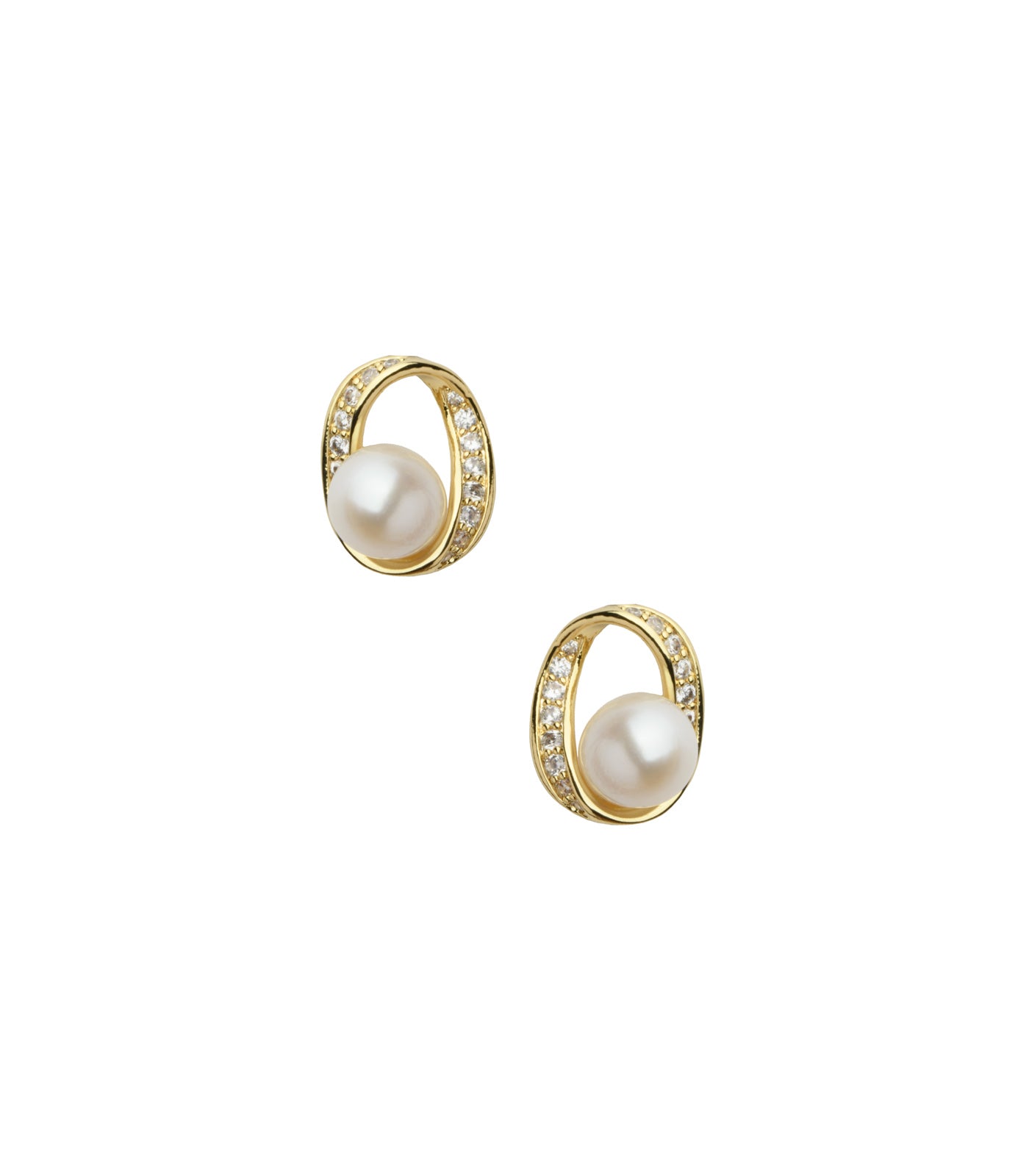 Classic Pearl Earrings (Brass)