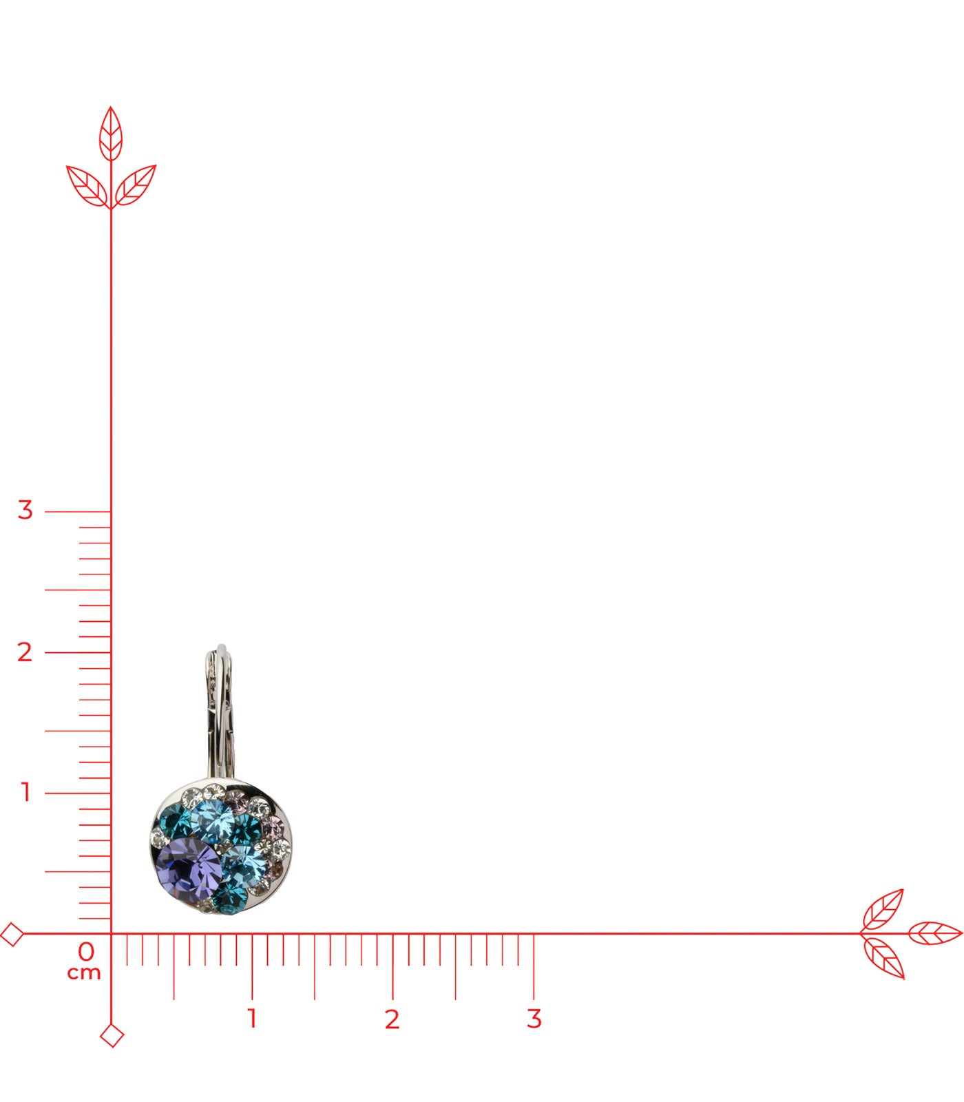 Forzen Crystal Earrings (Brass)