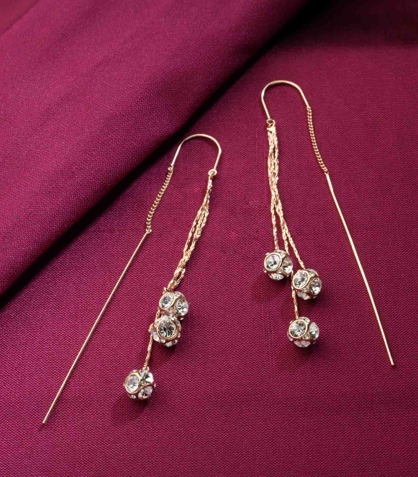 Dangling Sui Dhaga Earrings (Brass)
