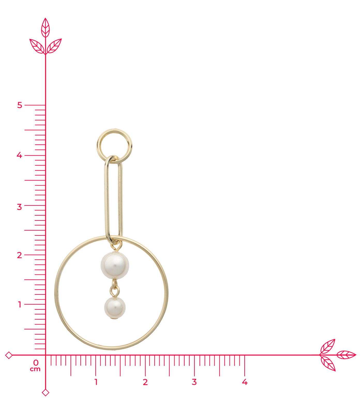 Twin Pearl Earrings (Brass)