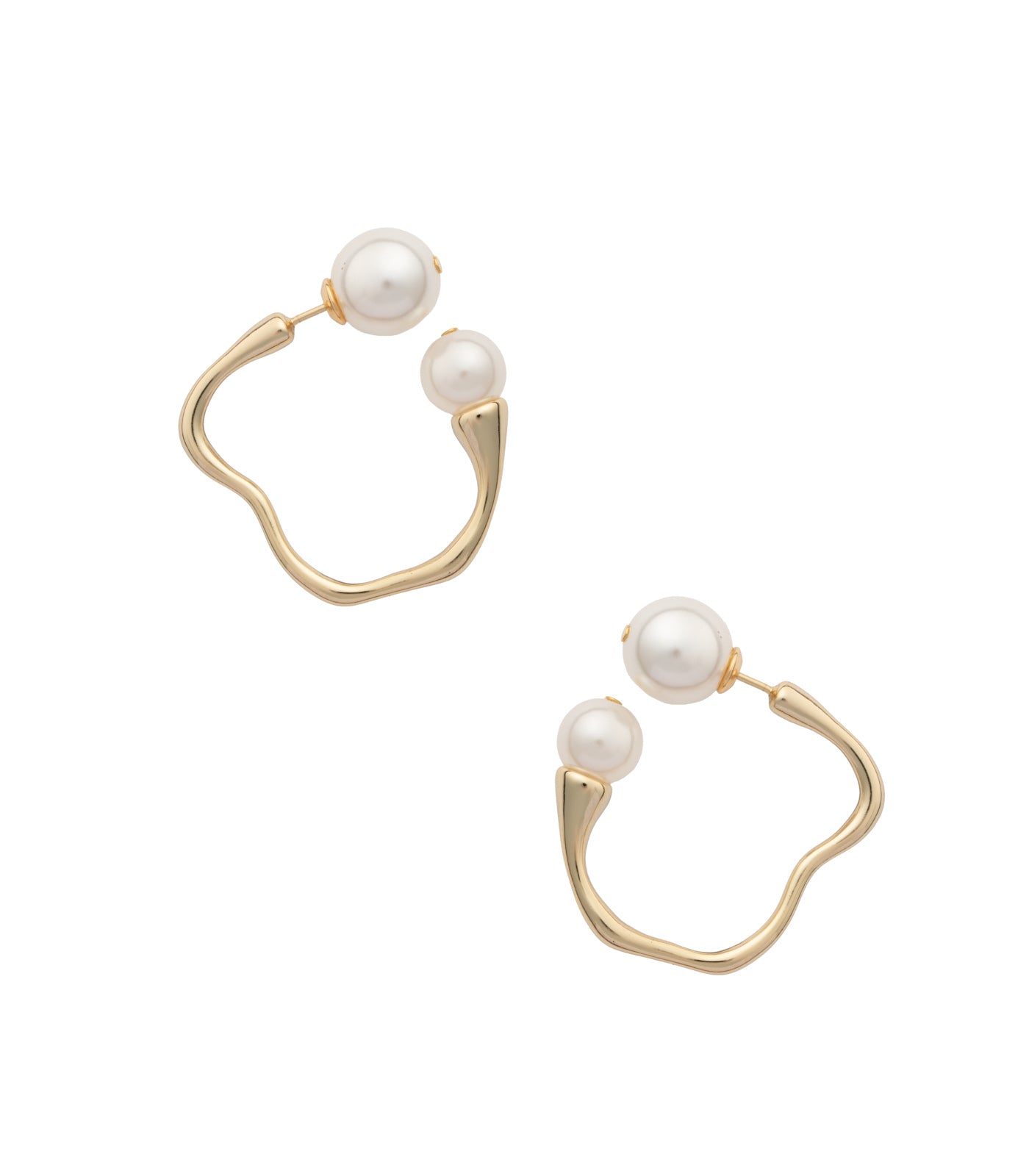 Classy Pearl Cluster Earring (Brass)