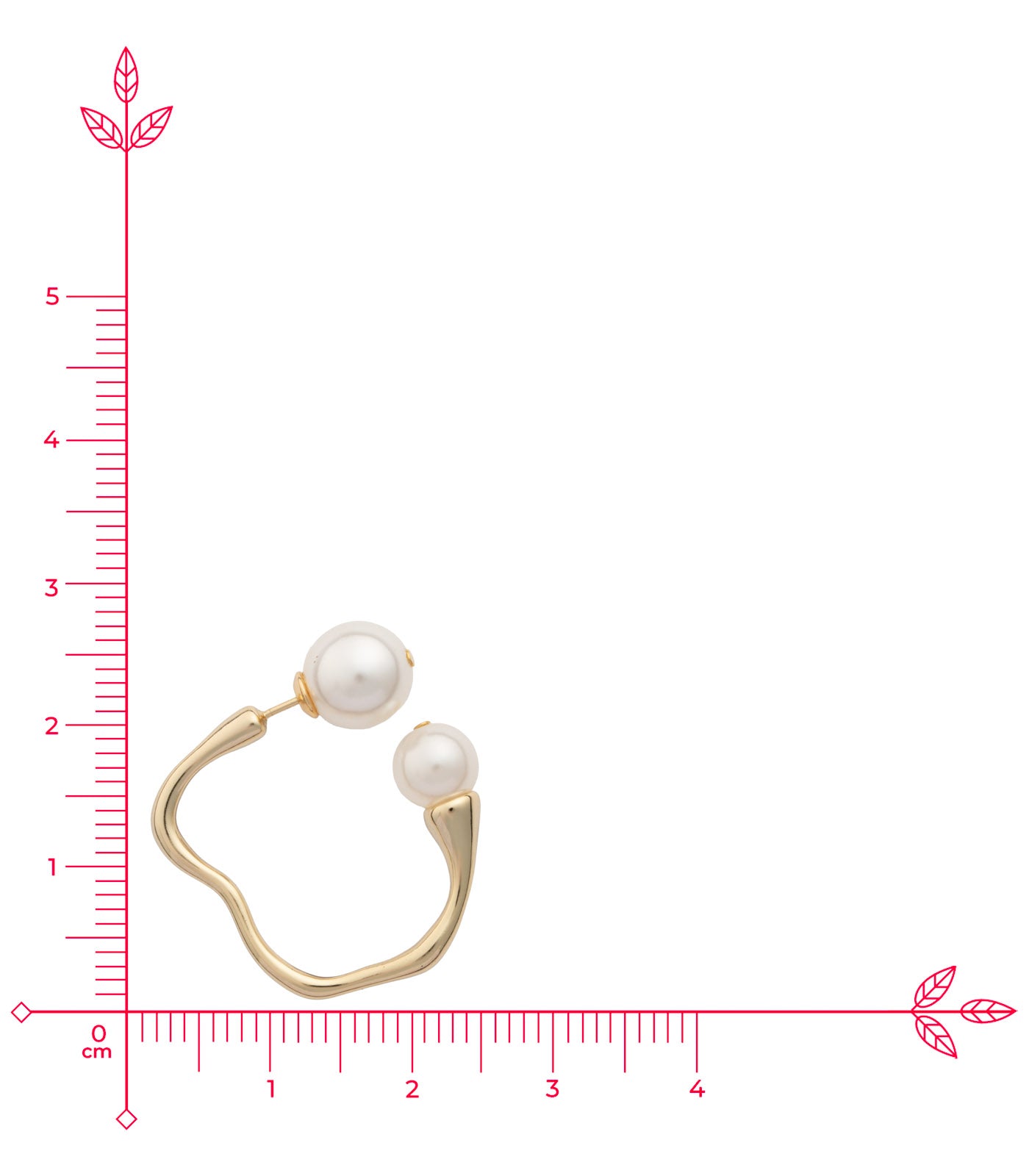 Classy Pearl Cluster Earring (Brass)