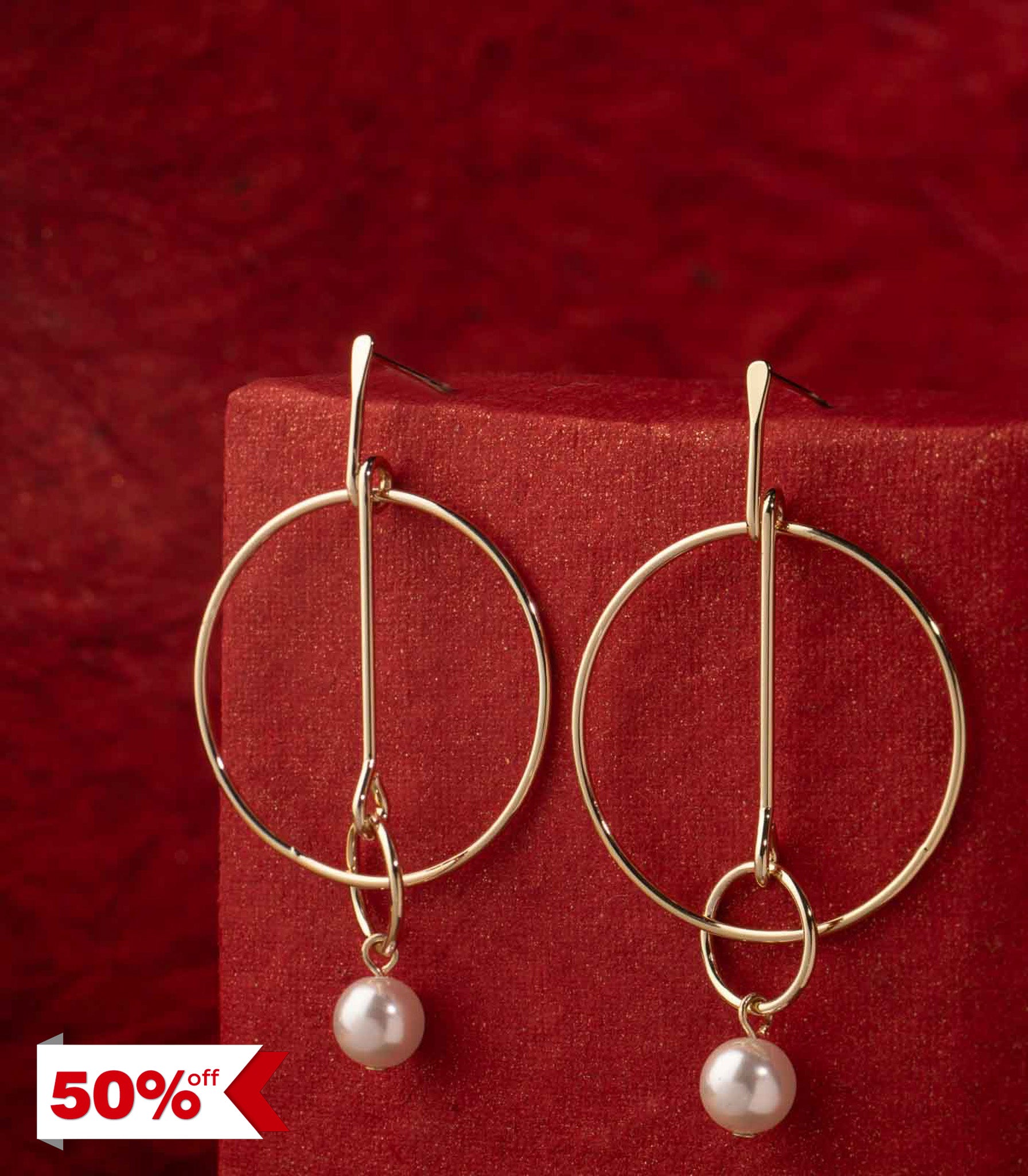 Destiny Twin Circle Earrings (Brass)