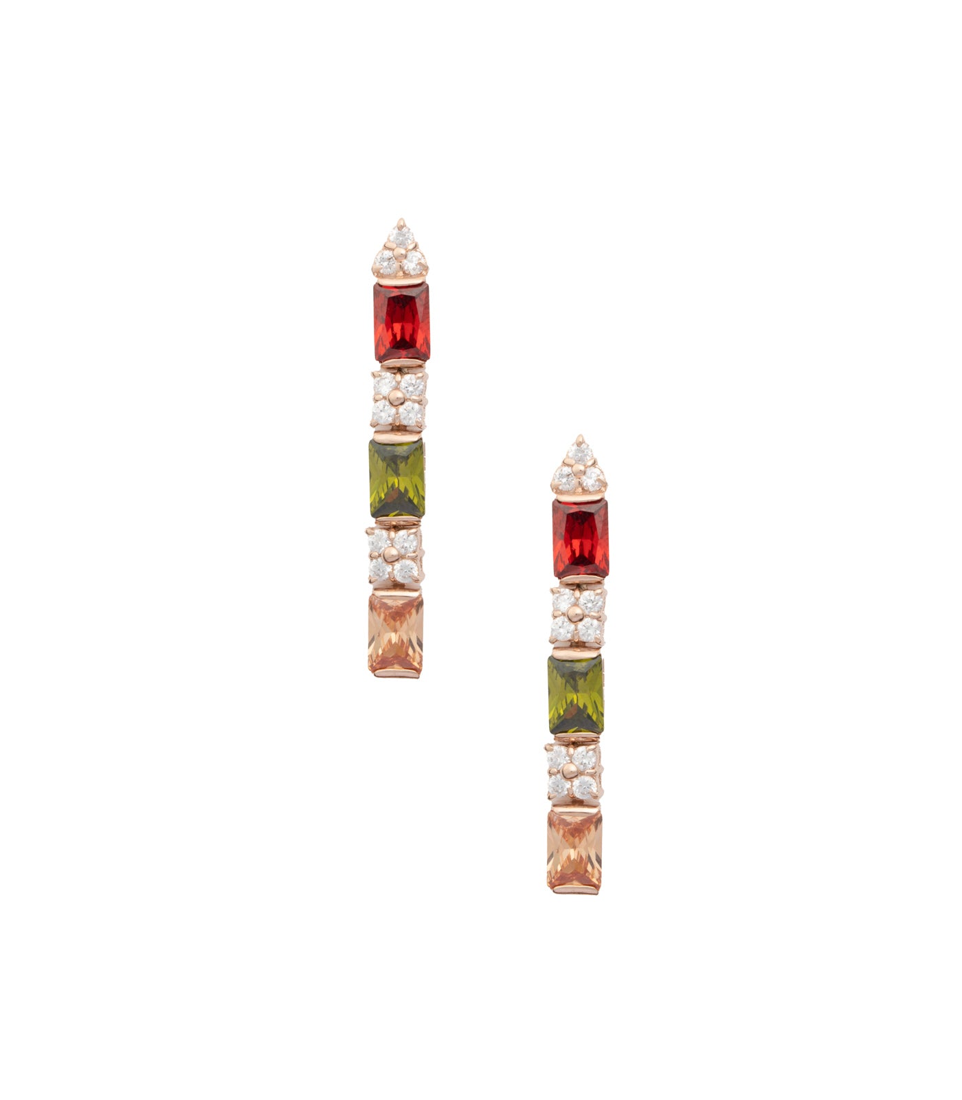 Sparkling Multicolour Necklace Set (Brass)