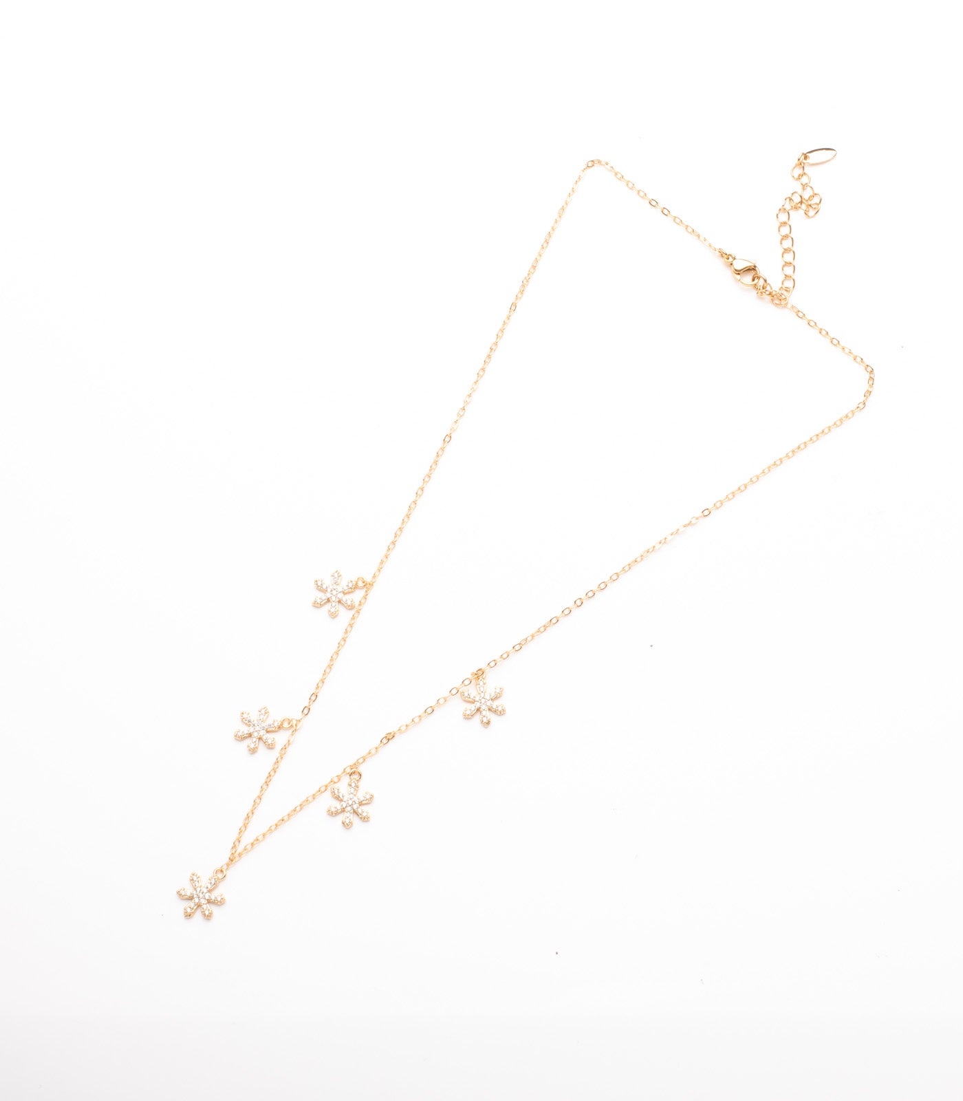 Floral Charm Necklace (Brass)