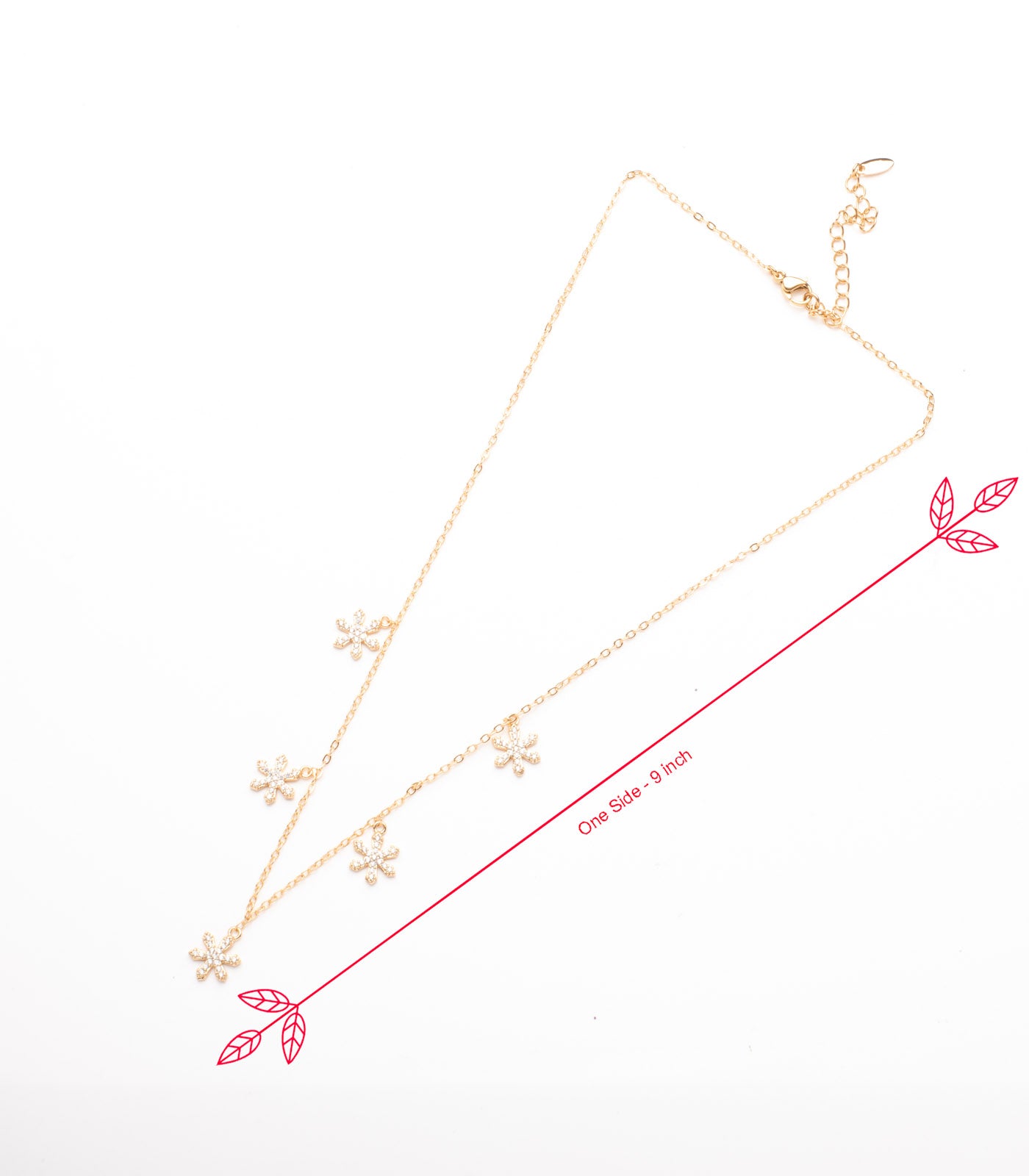 Floral Charm Necklace (Brass)
