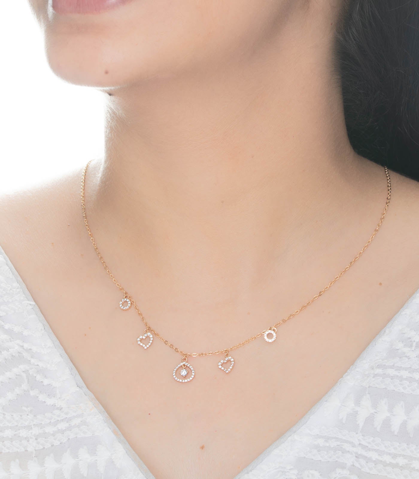 Elegant Charm Necklace (Brass)