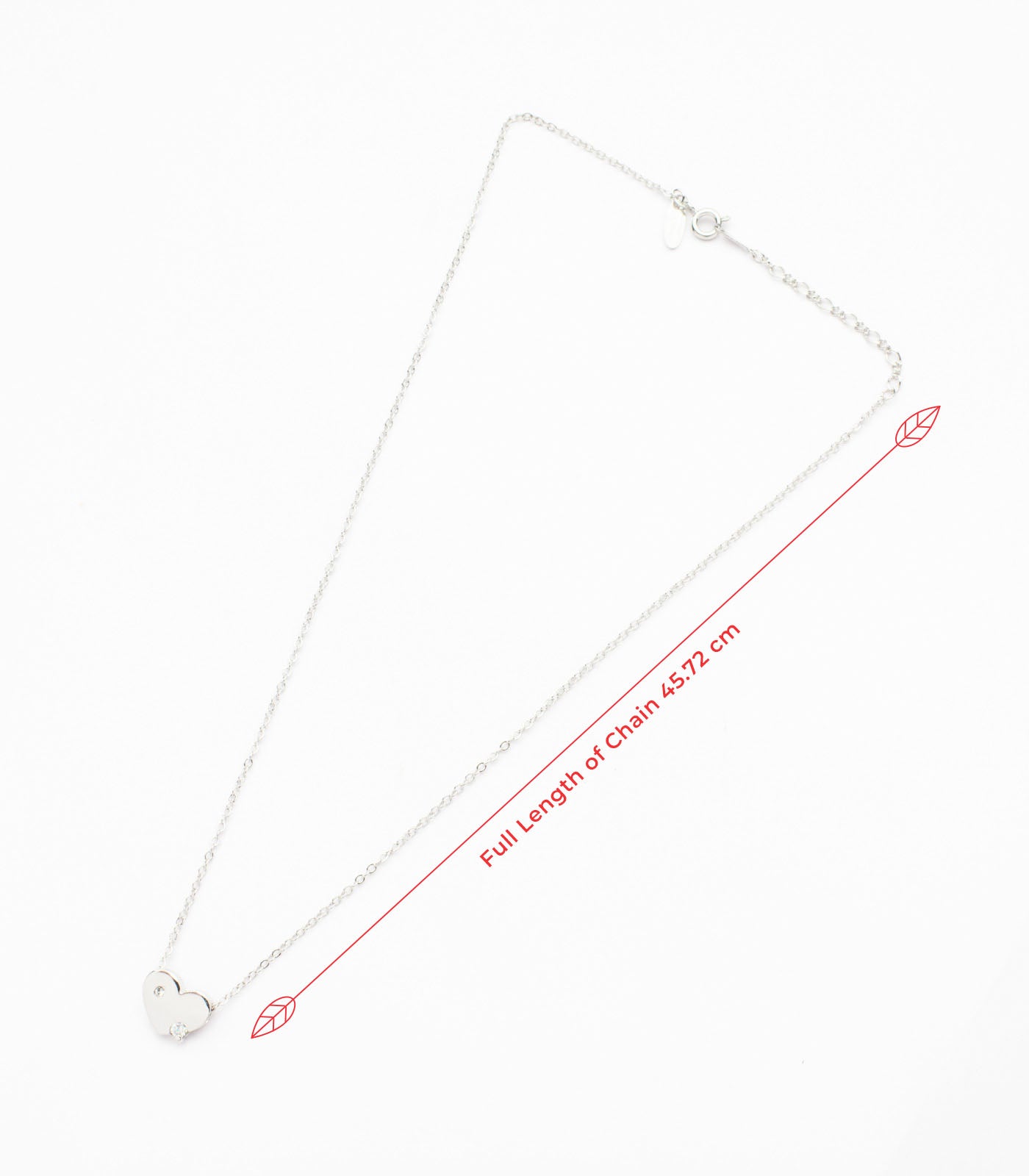 Silver Color Heart Of The Shiny Stars Necklace (Brass)