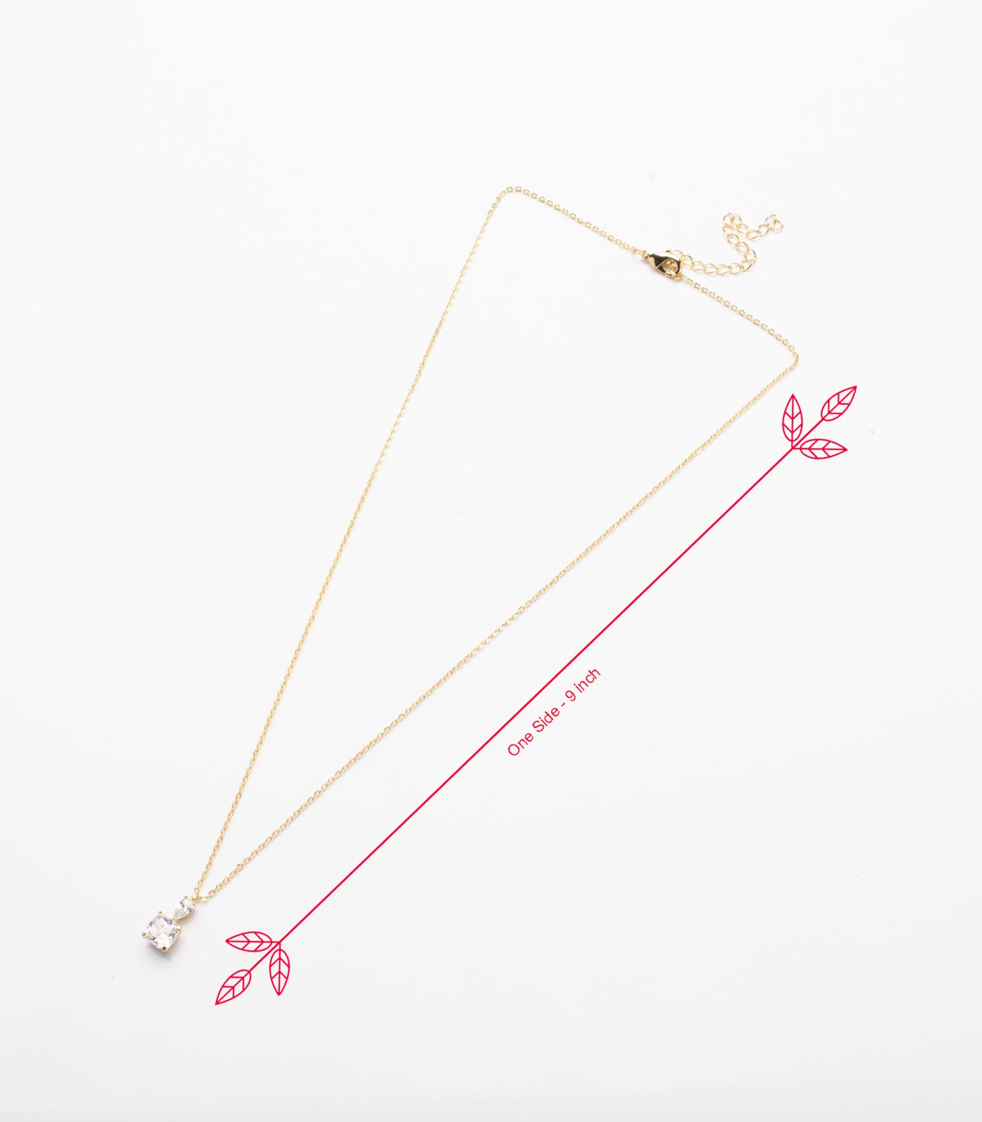 Minimal Golden Dual Stud Necklace (Brass)