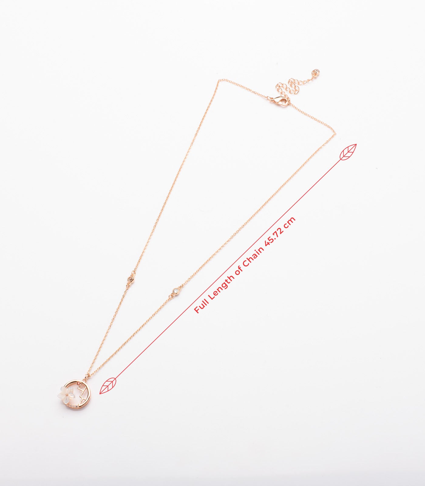 Flower on Orbit Necklace (Brass)